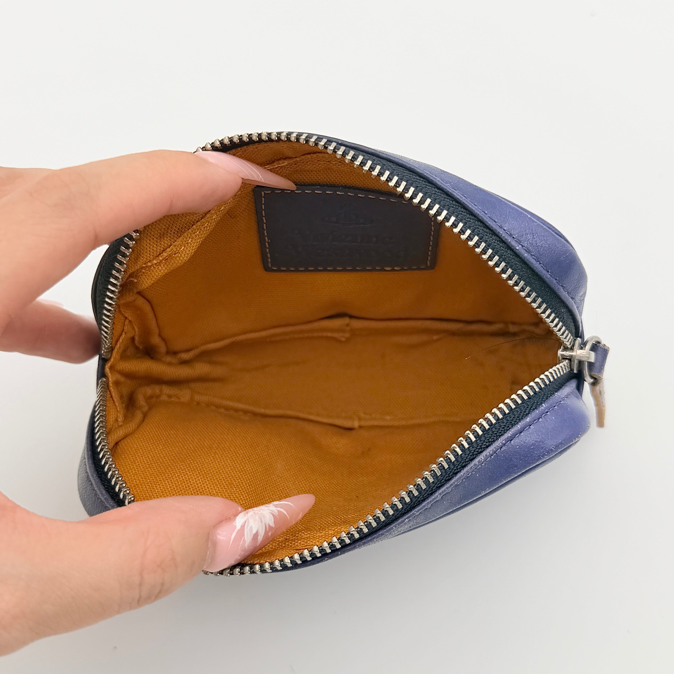 Vivienne Westwood Perforated Orb Pouch Blue