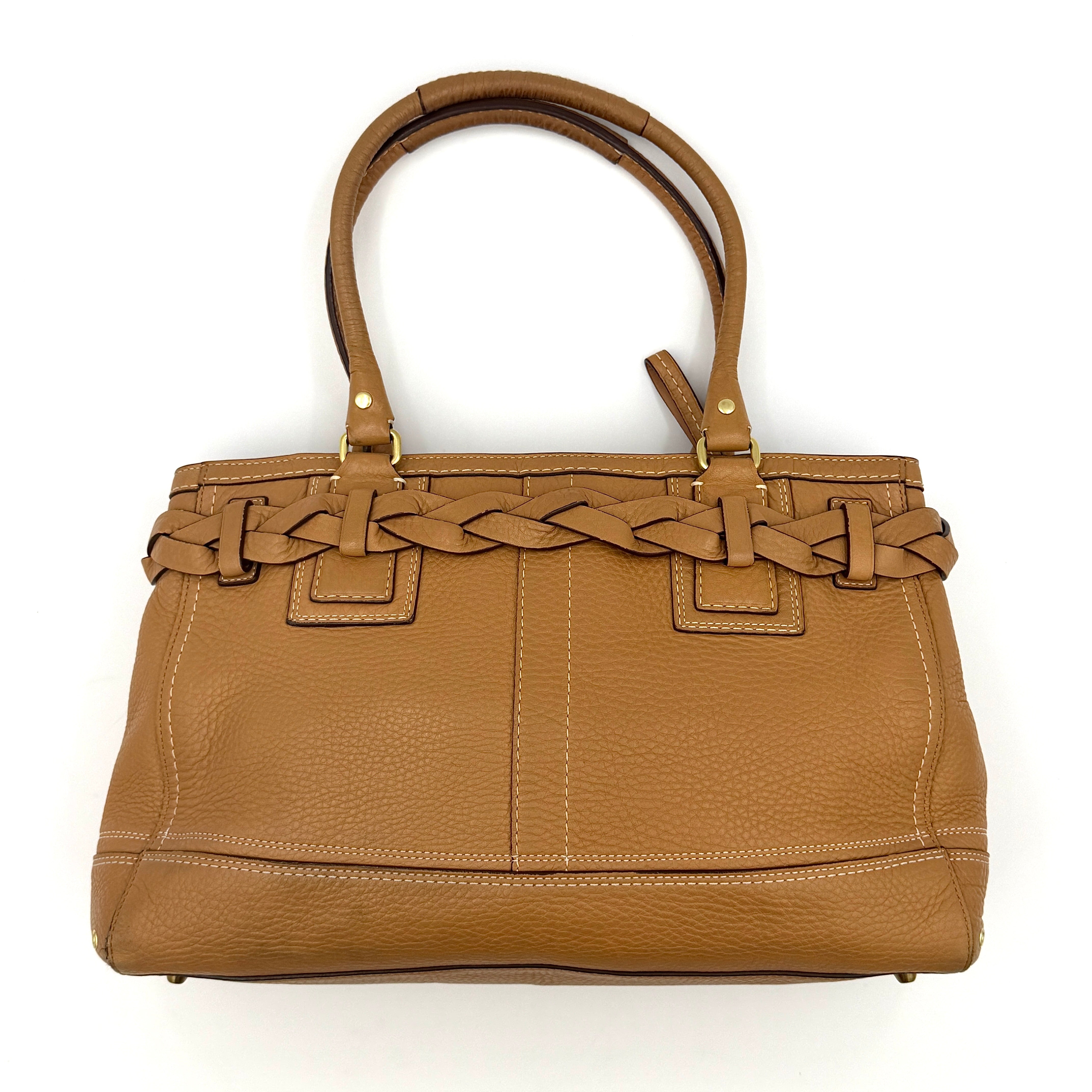 Coach Signature Hampton Carryall Shoulder Bag Brown