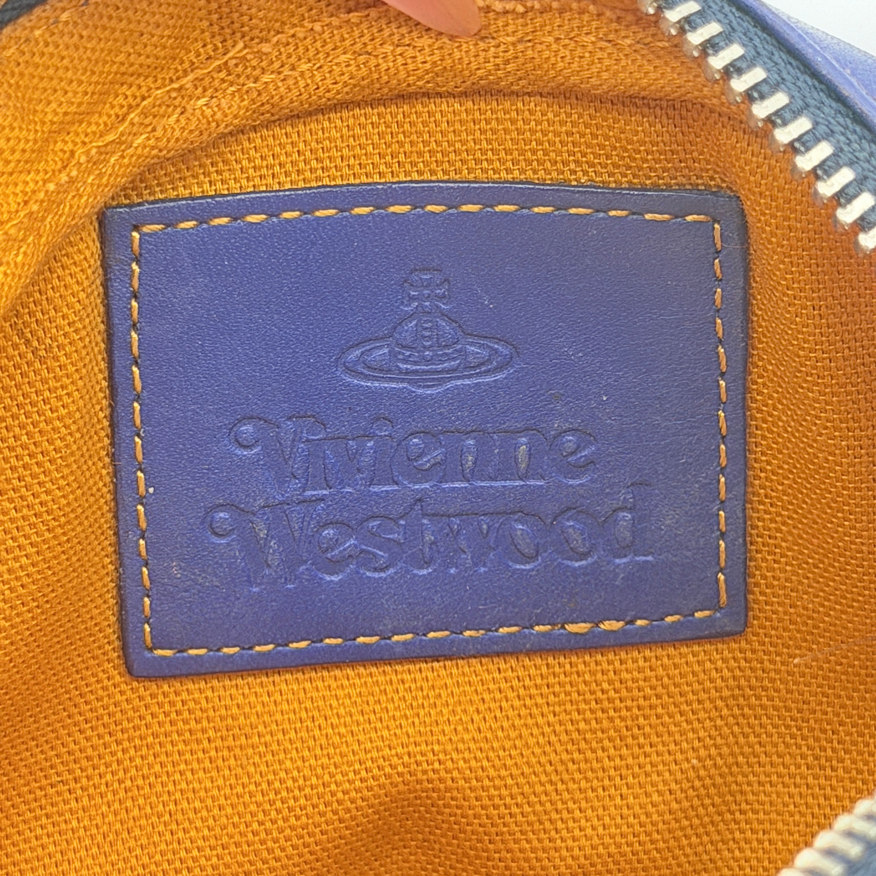 Vivienne Westwood Perforated Orb Pouch Blue
