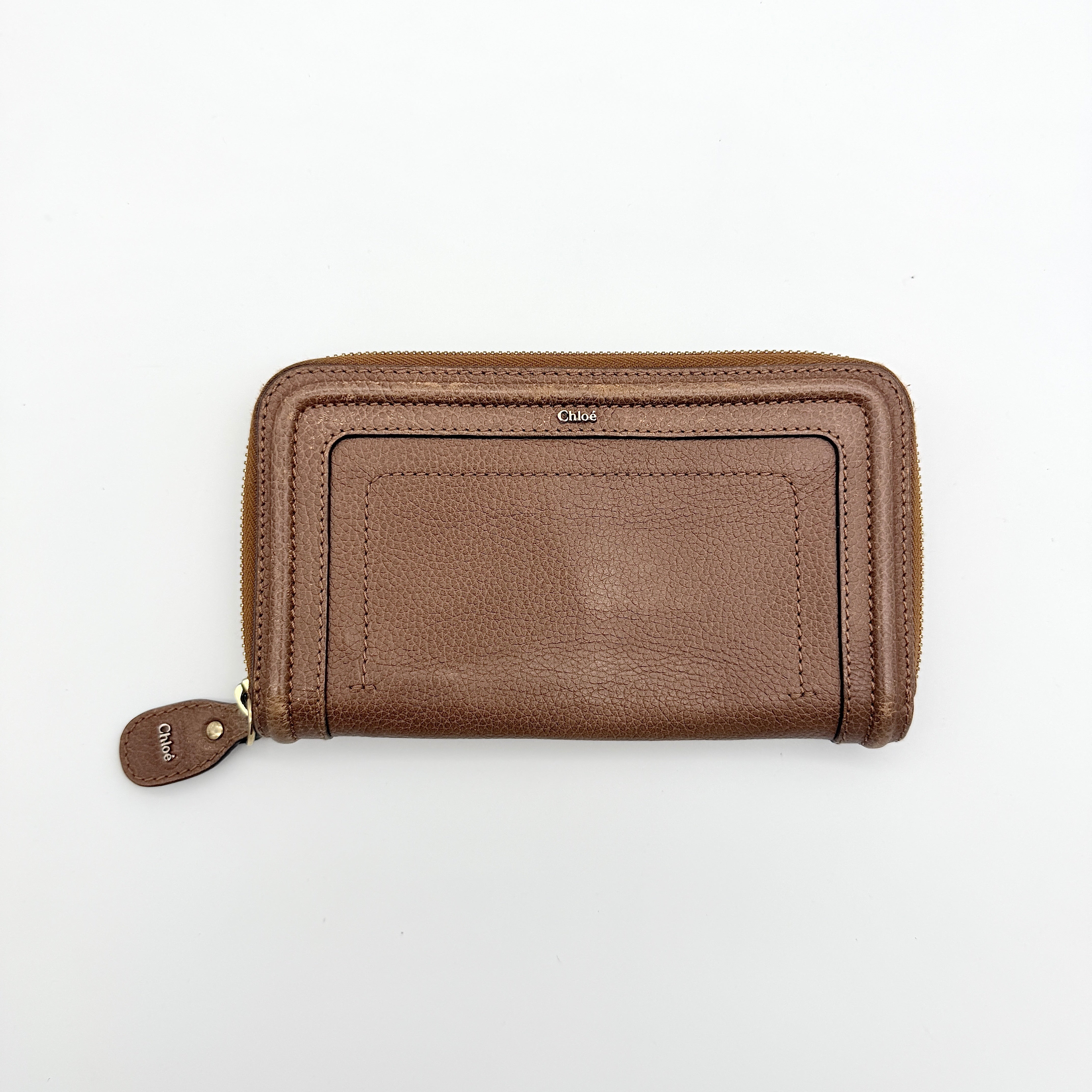 Chloe Paraty Zippy Long Wallet Brown