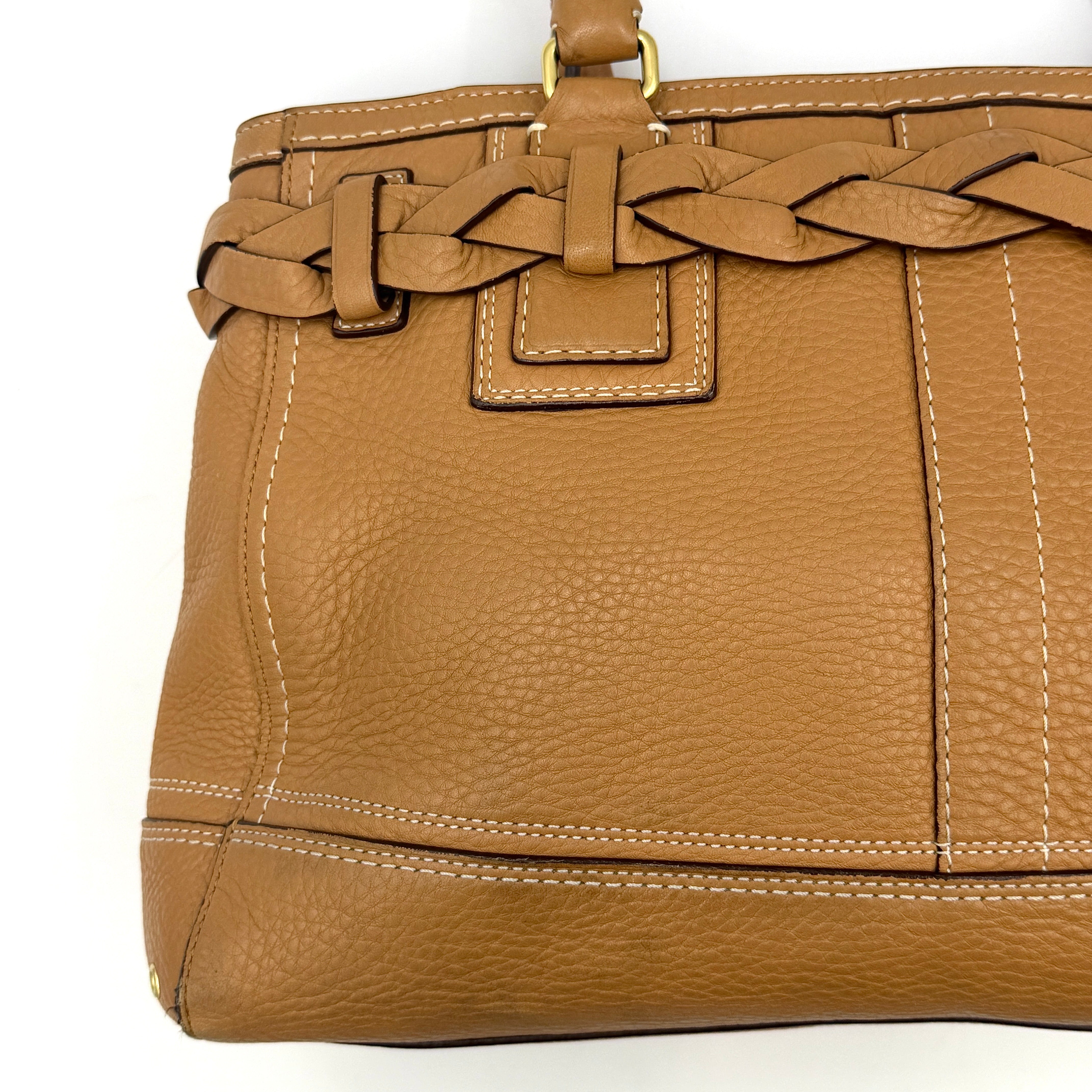 Coach Signature Hampton Carryall Shoulder Bag Brown