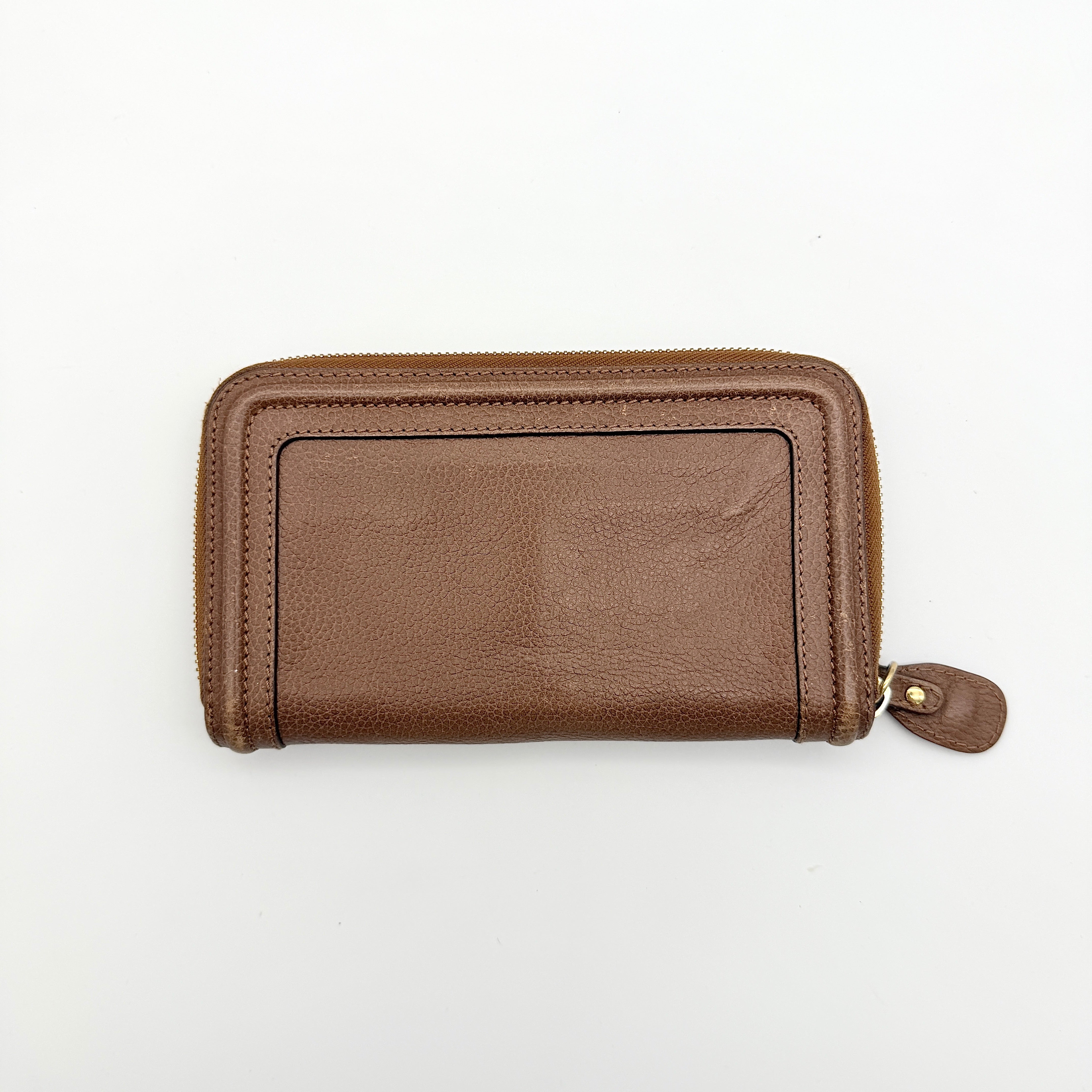 Chloe Paraty Zippy Long Wallet Brown