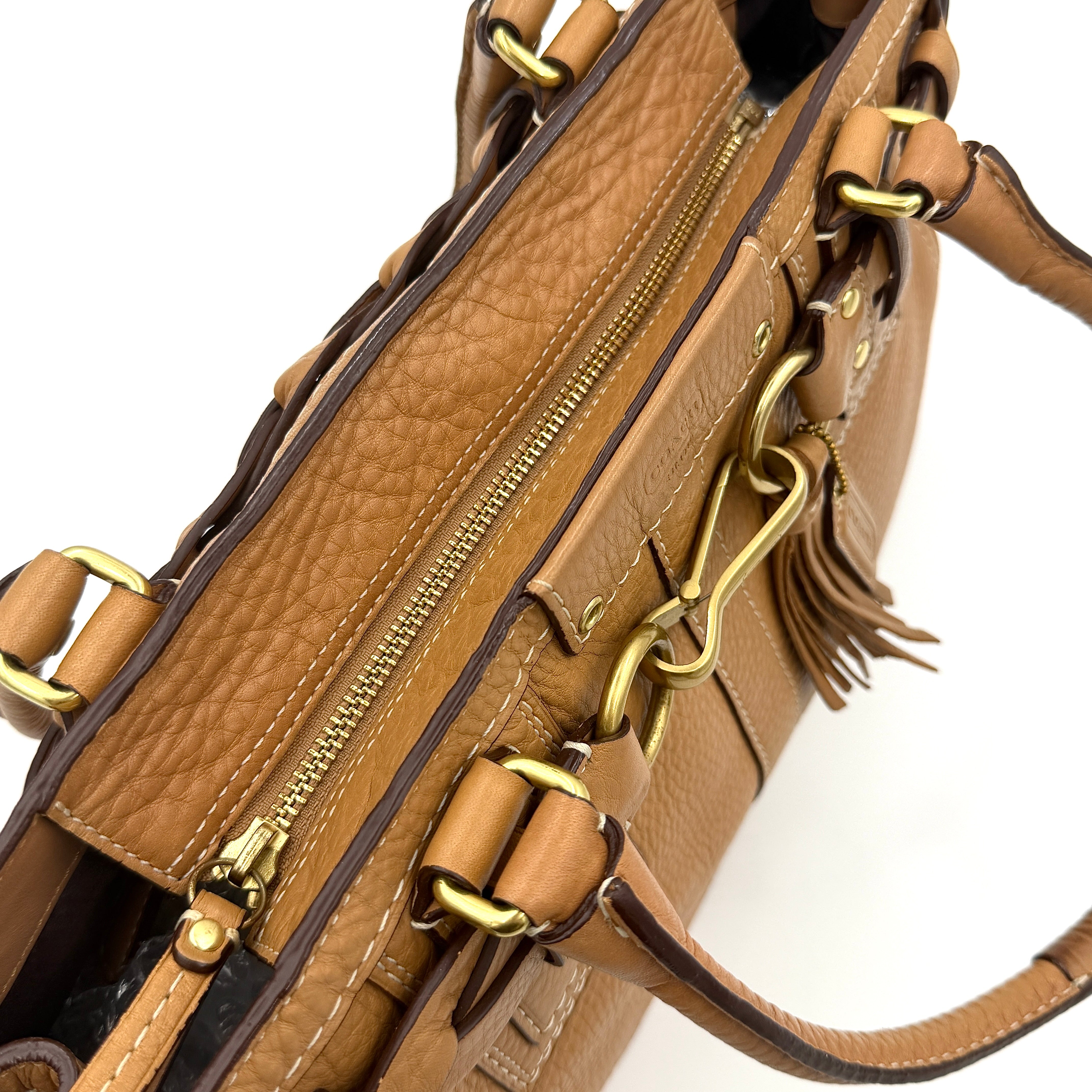 Coach Signature Hampton Carryall Shoulder Bag Brown