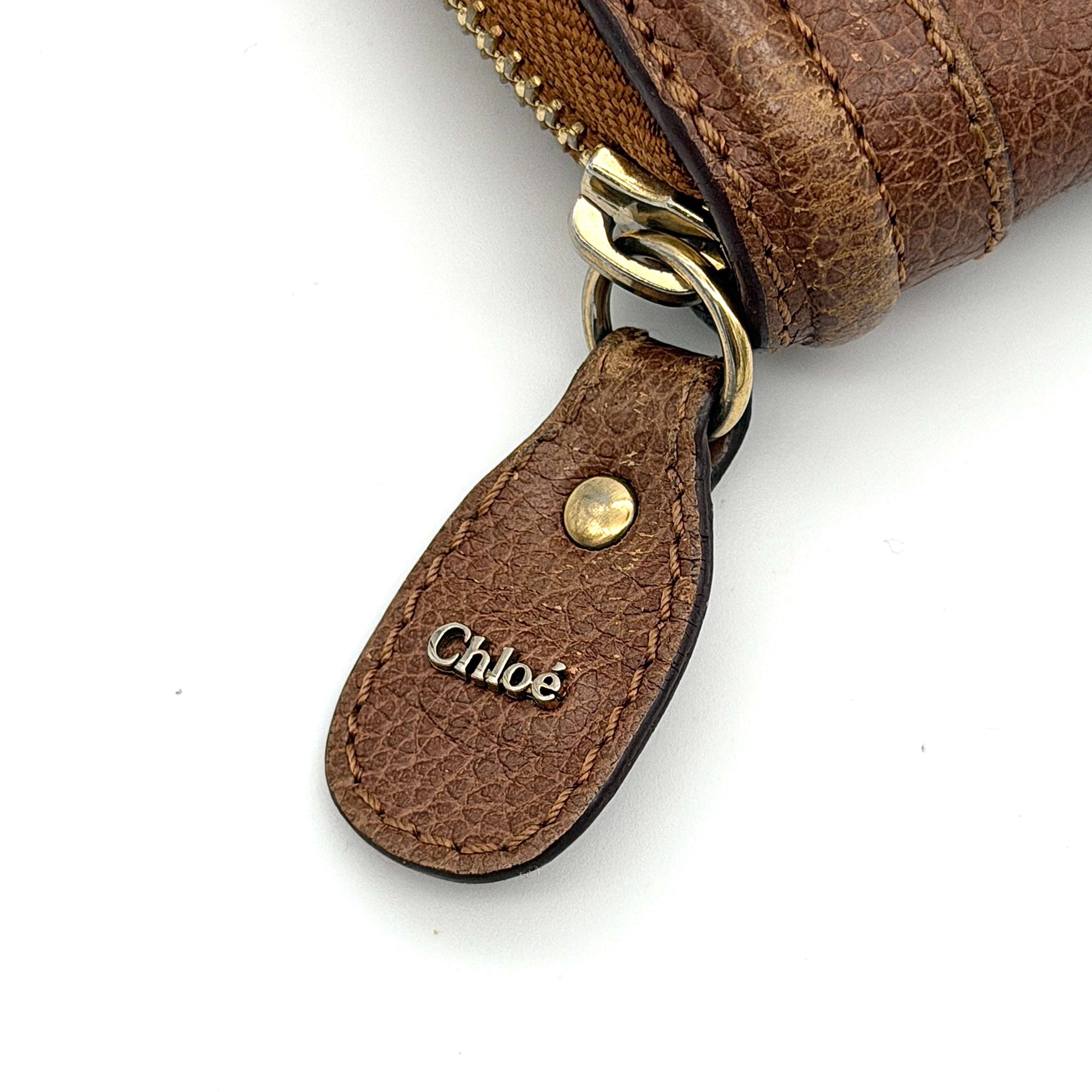 Chloe Paraty Zippy Long Wallet Brown