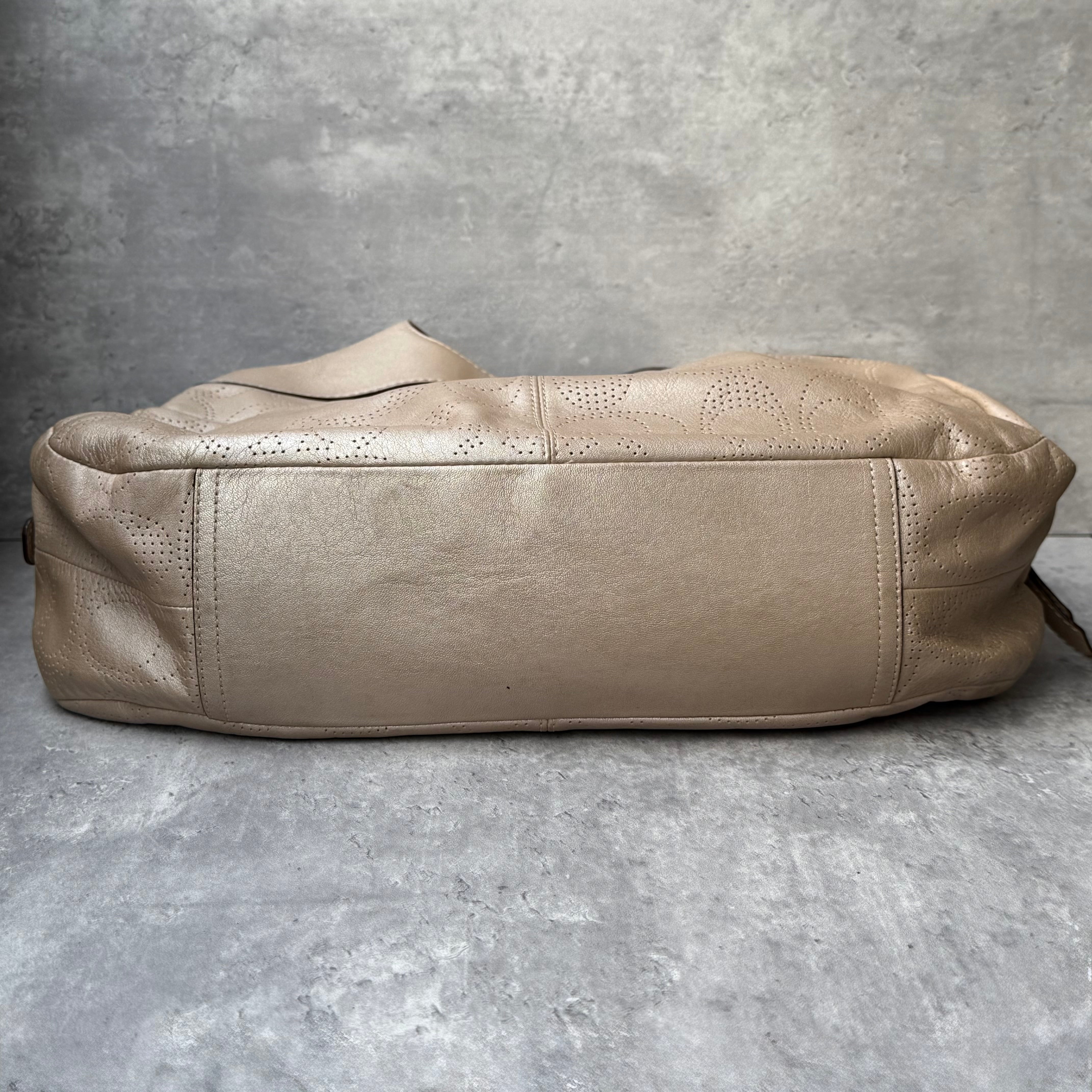 Coach Perforated Hobo Handbag Light Brown