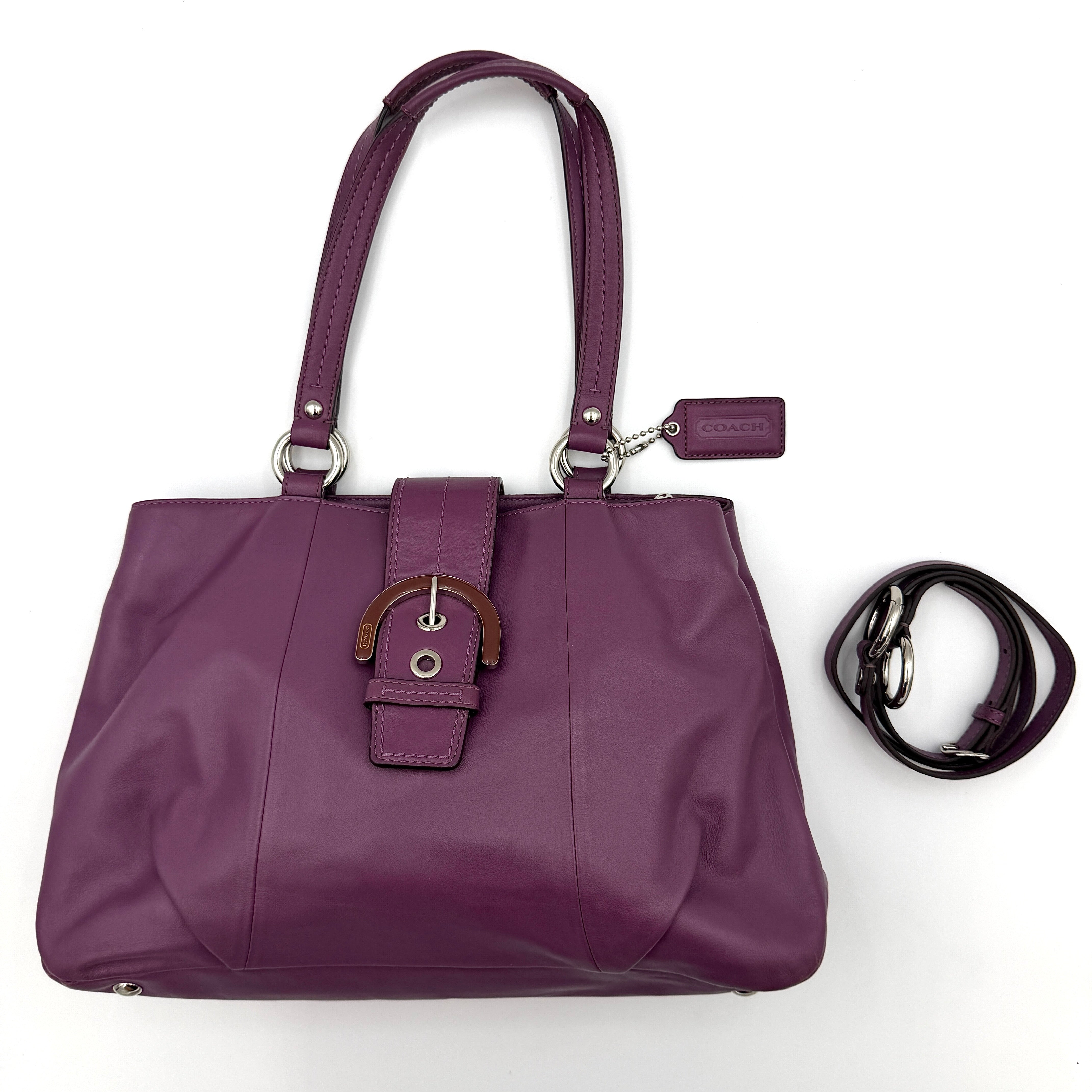 Coach Y2K Soho Buckle Shoulder Bag Purple
