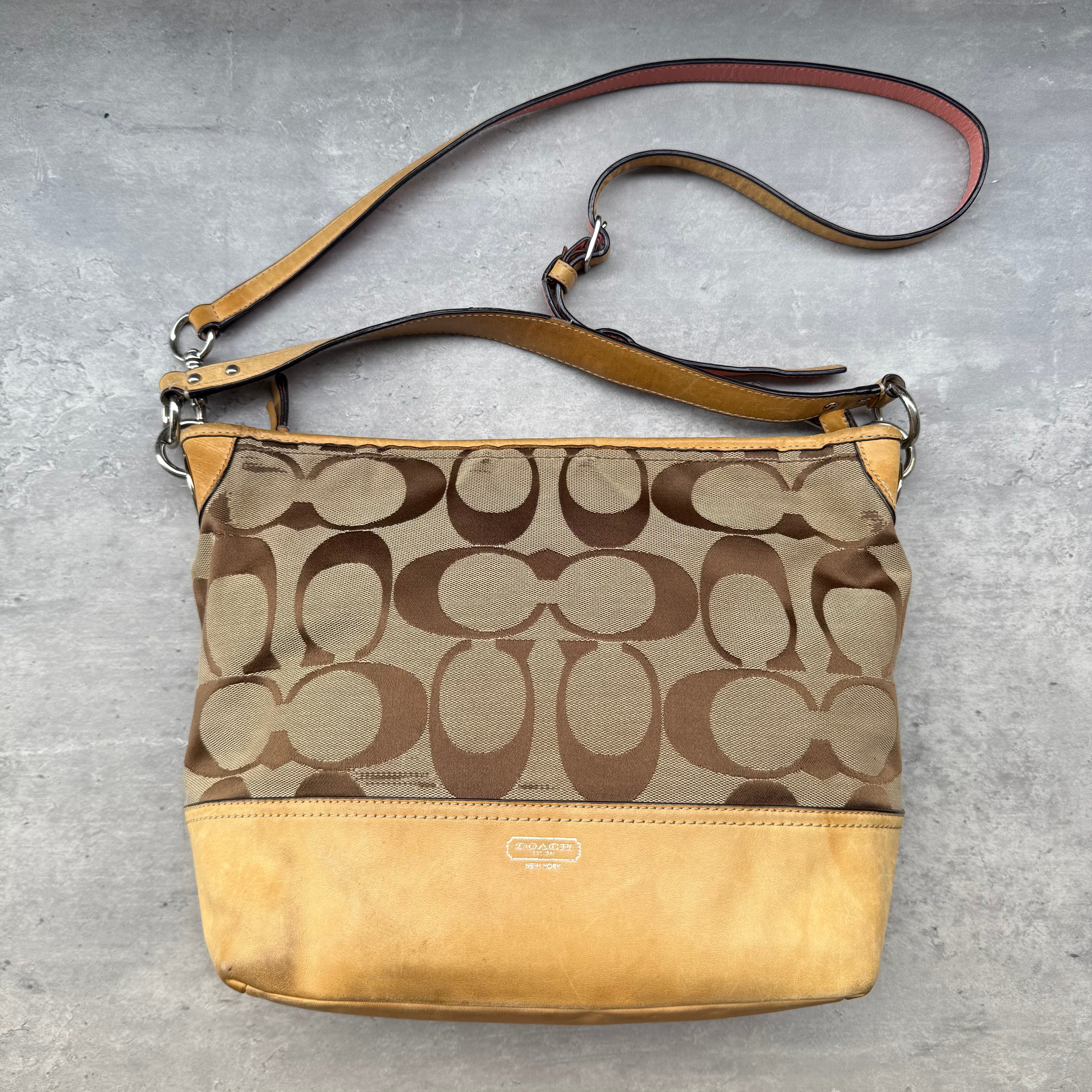 Coach Signature Canvas 2Way ShoulderBag Beige