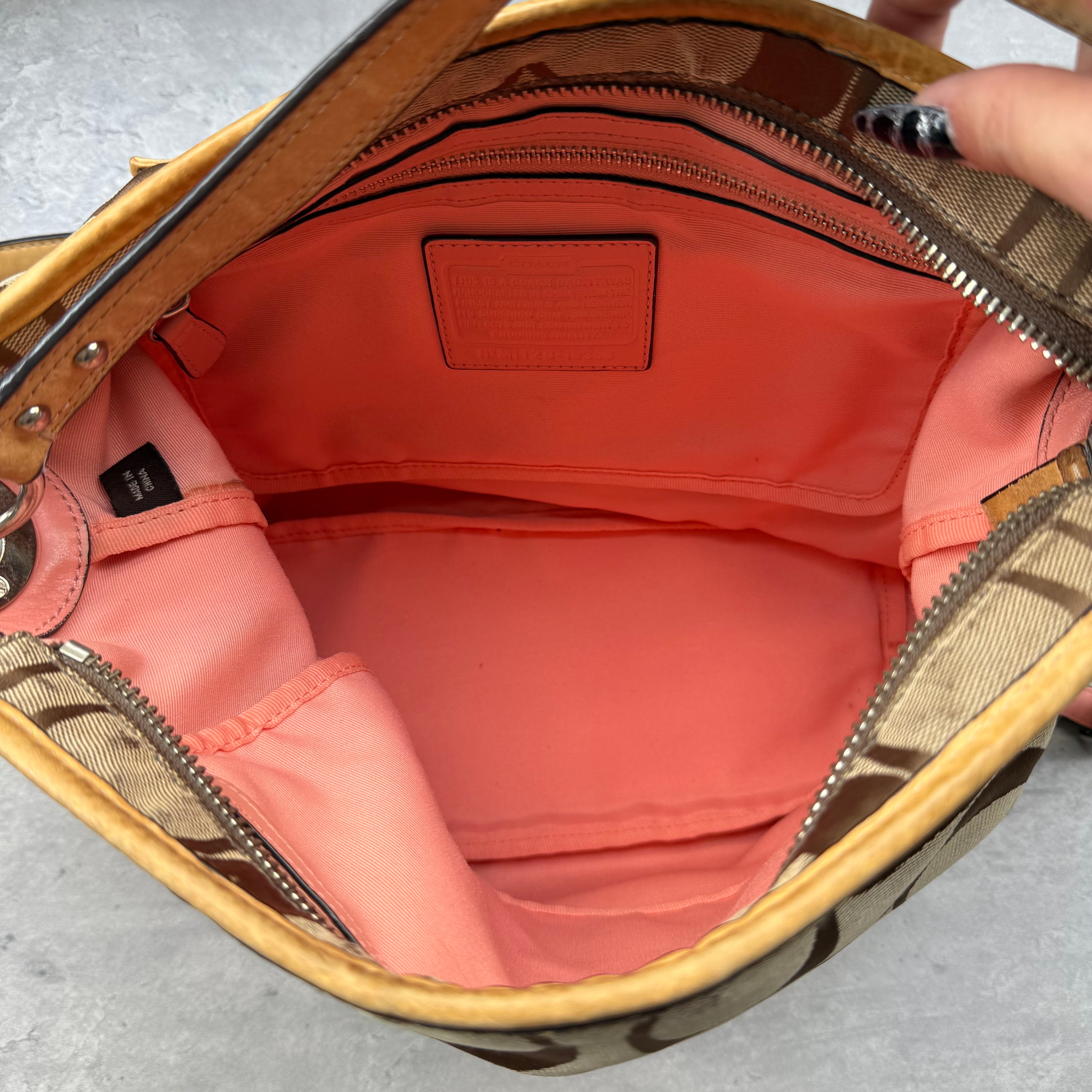 Coach Signature Canvas 2Way ShoulderBag Beige