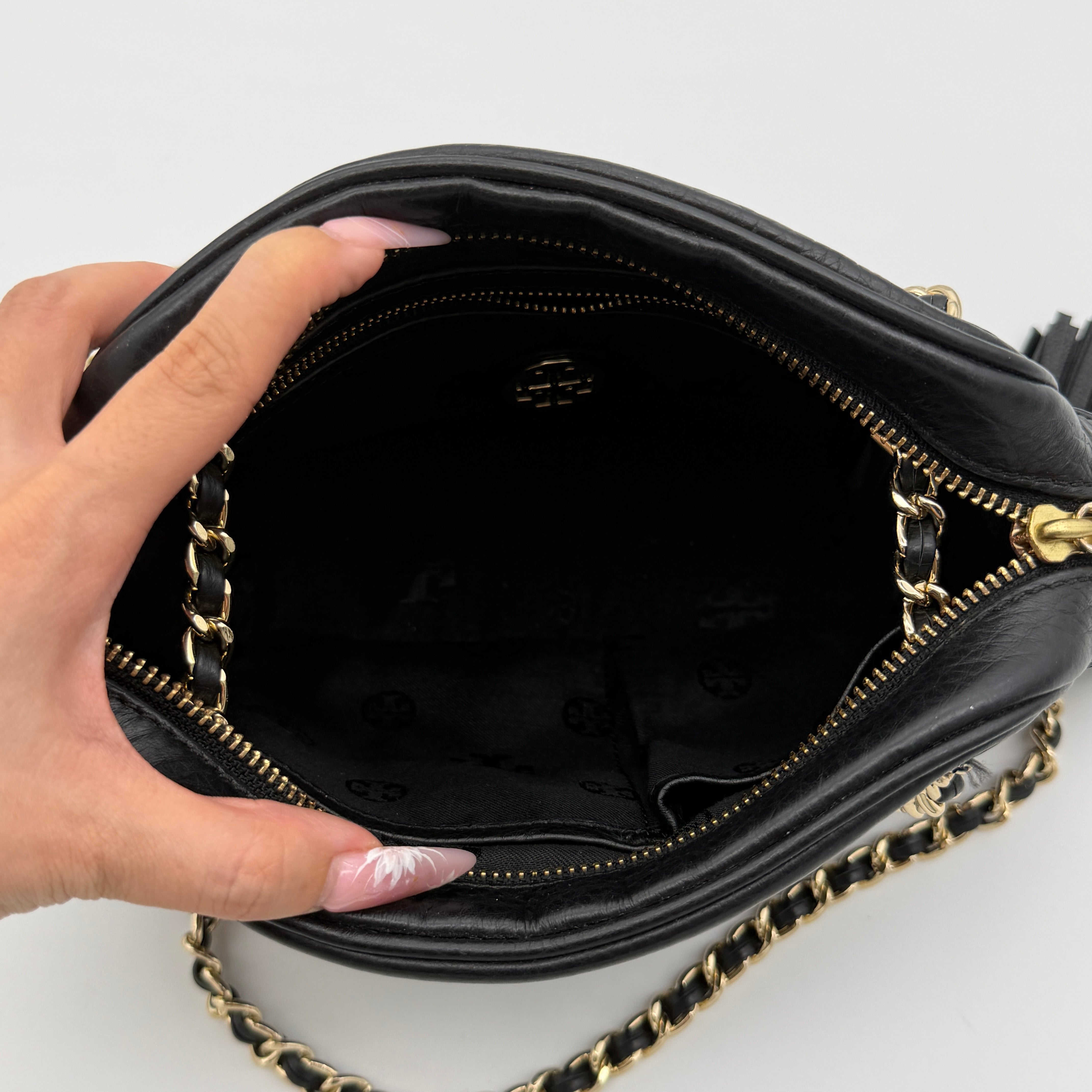 Tory Burch Thea Chain Shoulder Bag Black