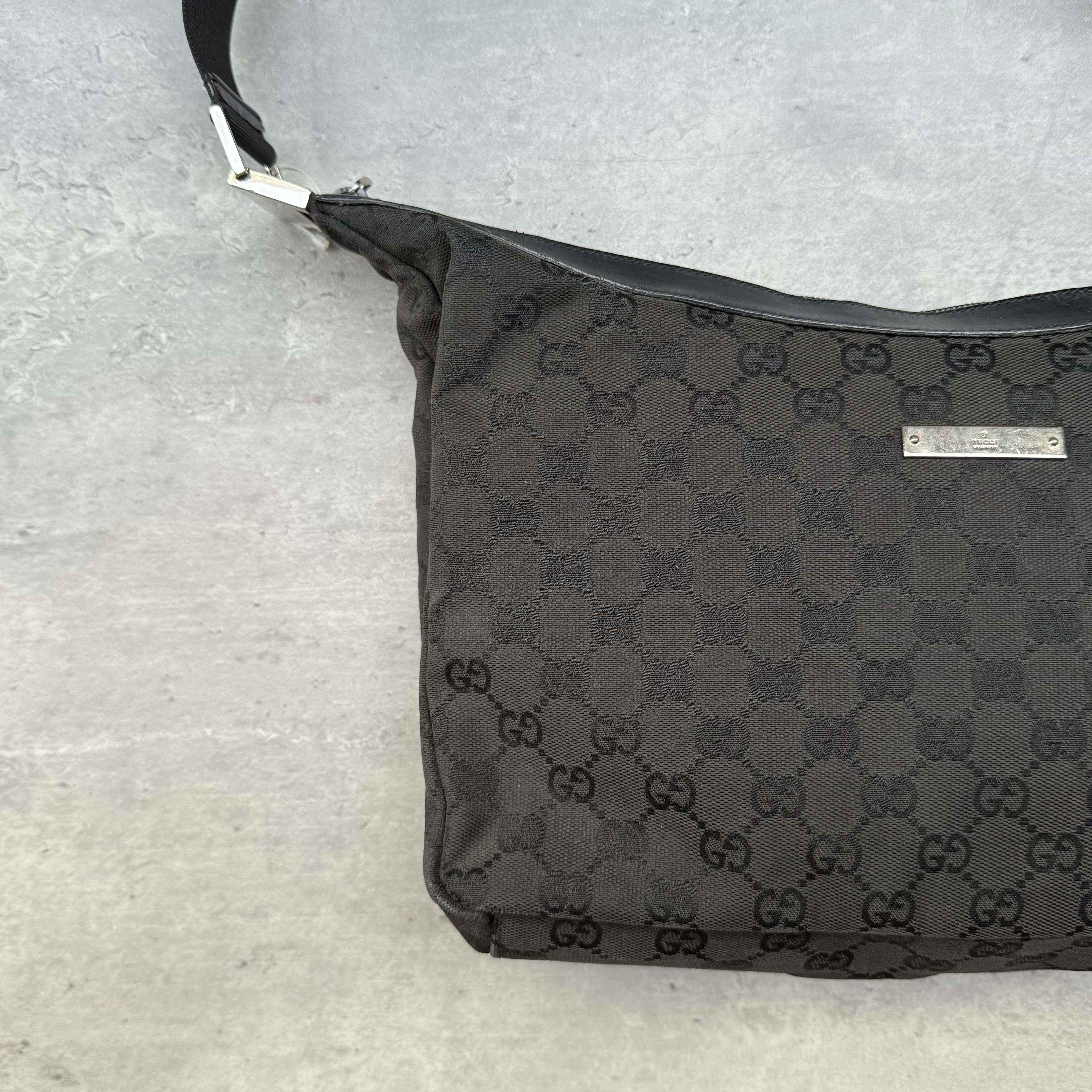 Gucci GG Monogram Crossbody Bag Black