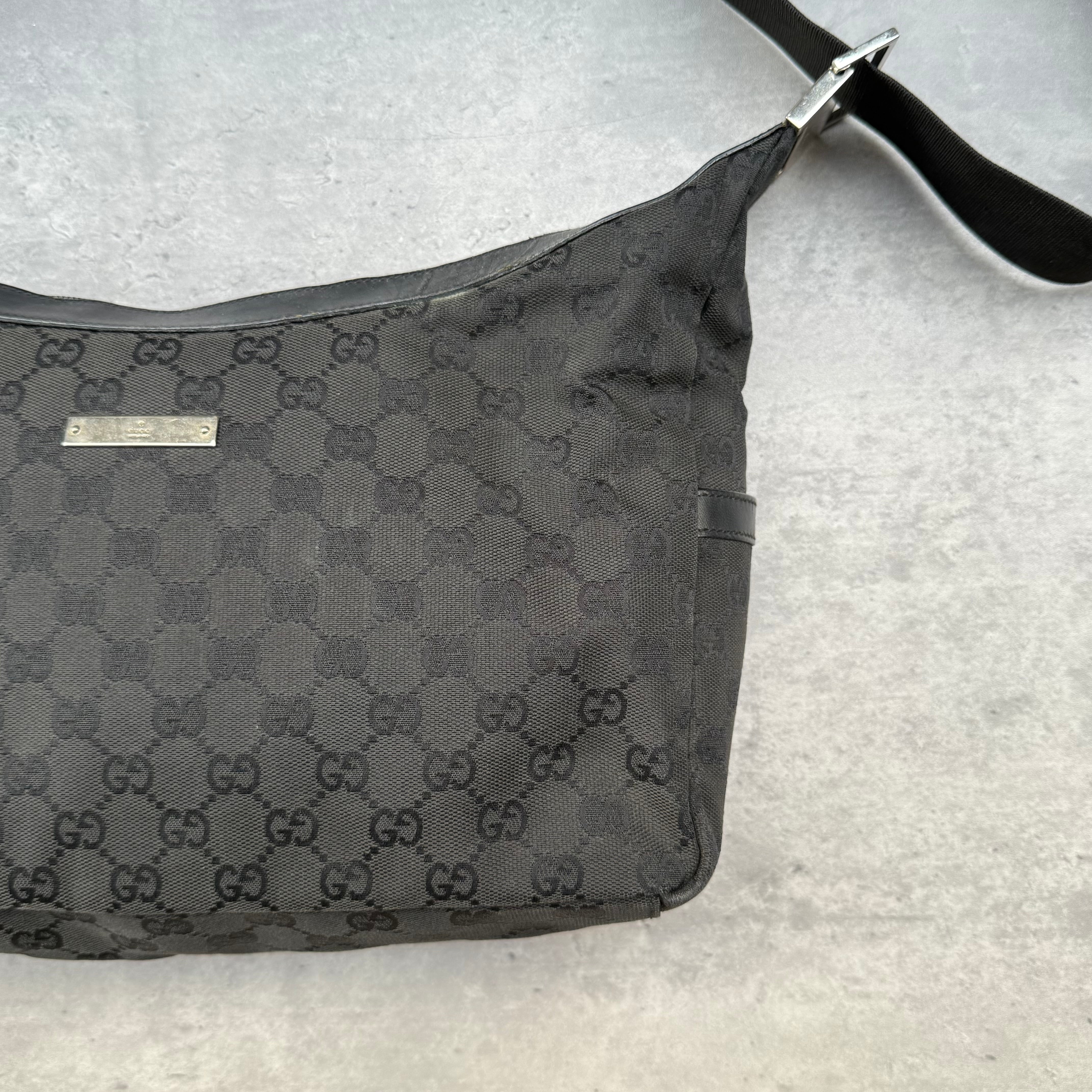 Gucci GG Monogram Crossbody Bag Black