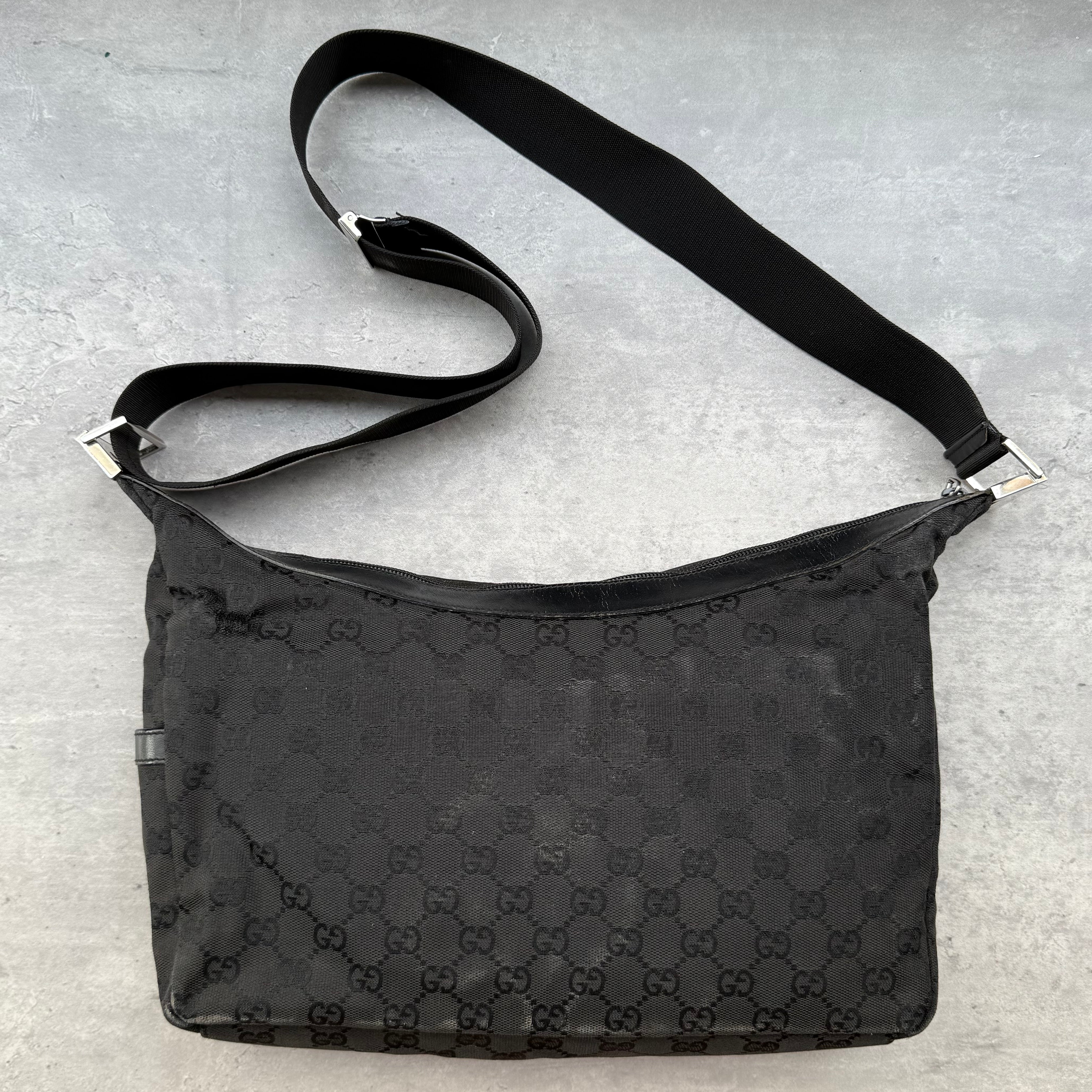 Gucci GG Monogram Crossbody Bag Black