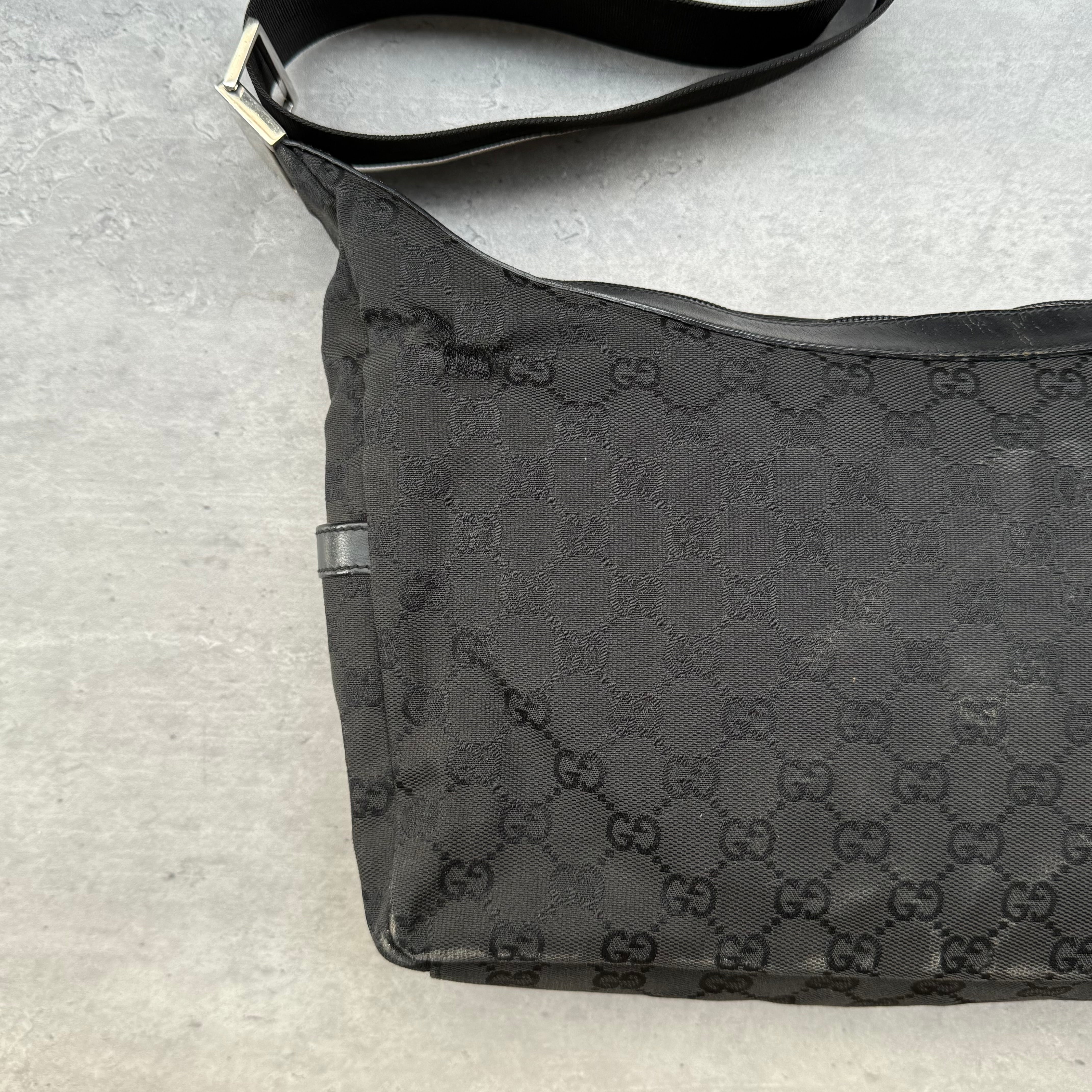 Gucci GG Monogram Crossbody Bag Black