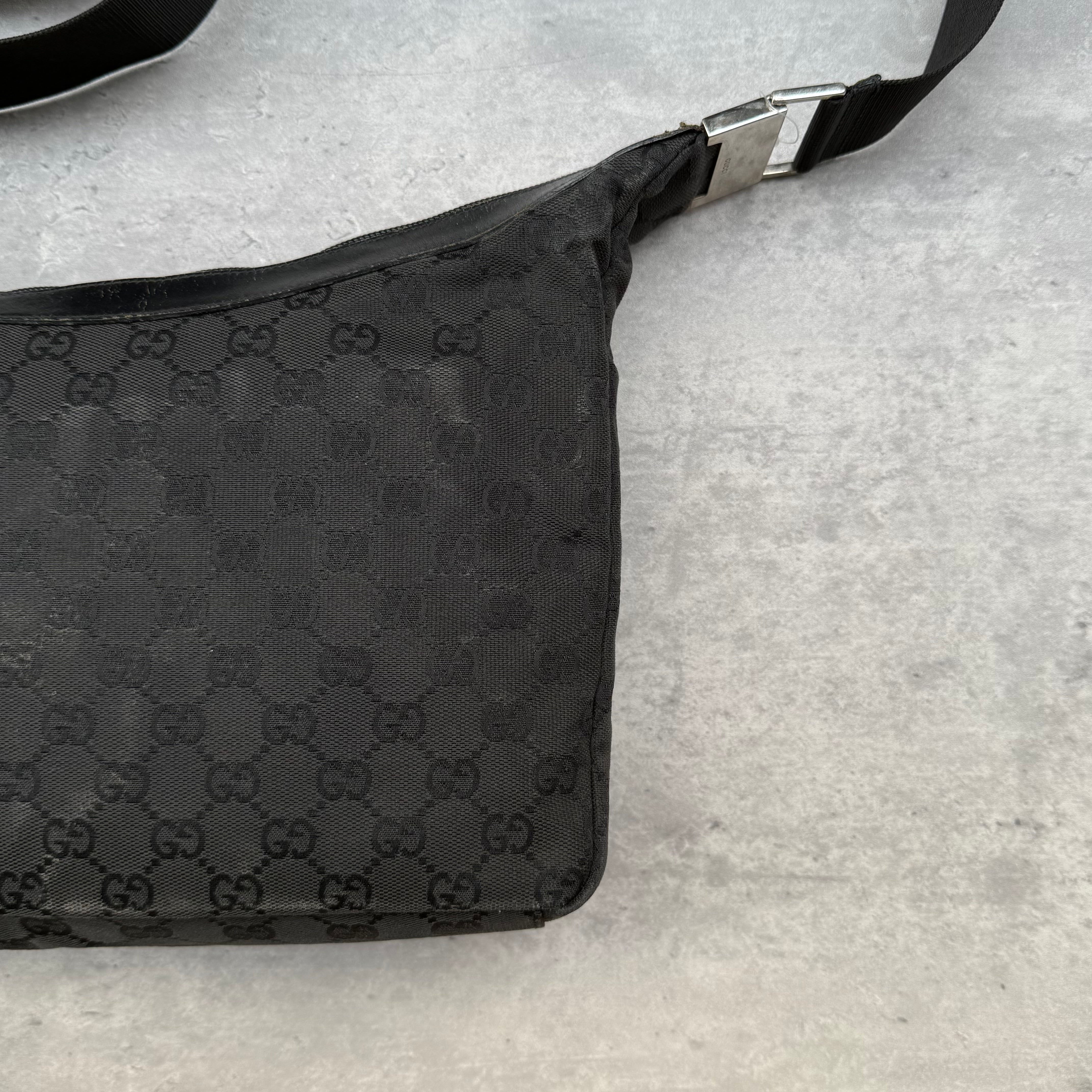 Gucci GG Monogram Crossbody Bag Black