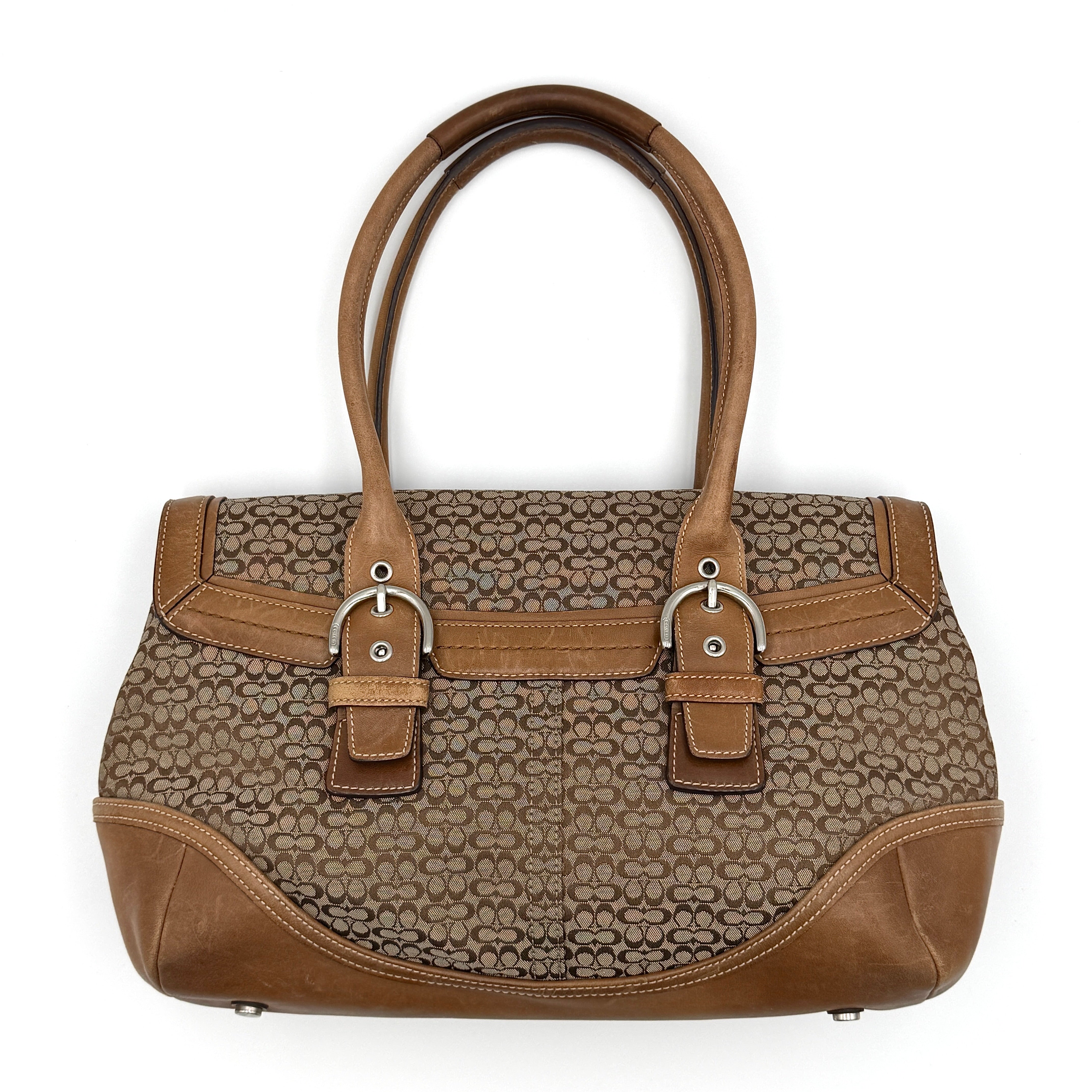 Coach Y2K Signature Soho Hampton Satchel Shoulder Bag Brown/Tan