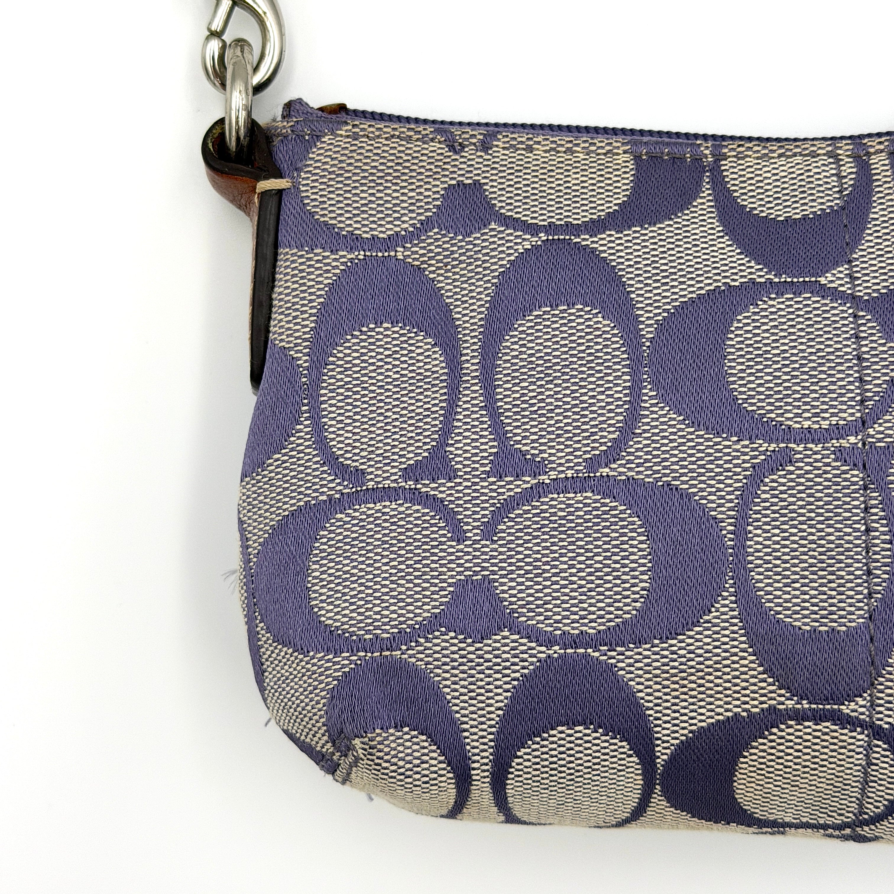 Coach Signature Canvas Mini Bag Purple/Grey