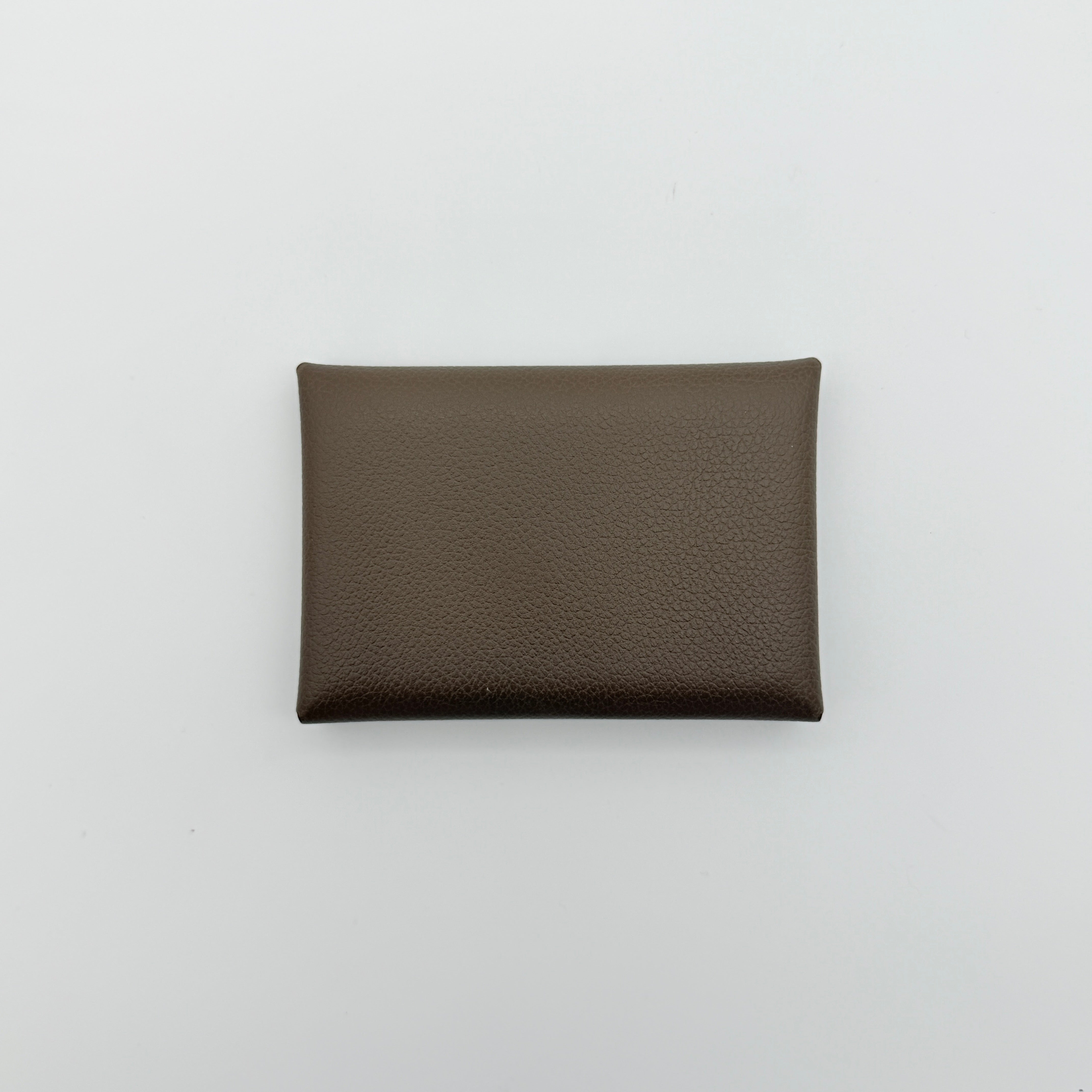 Hermès Calvi Epsom Duo Compact Card Holder Etoupe