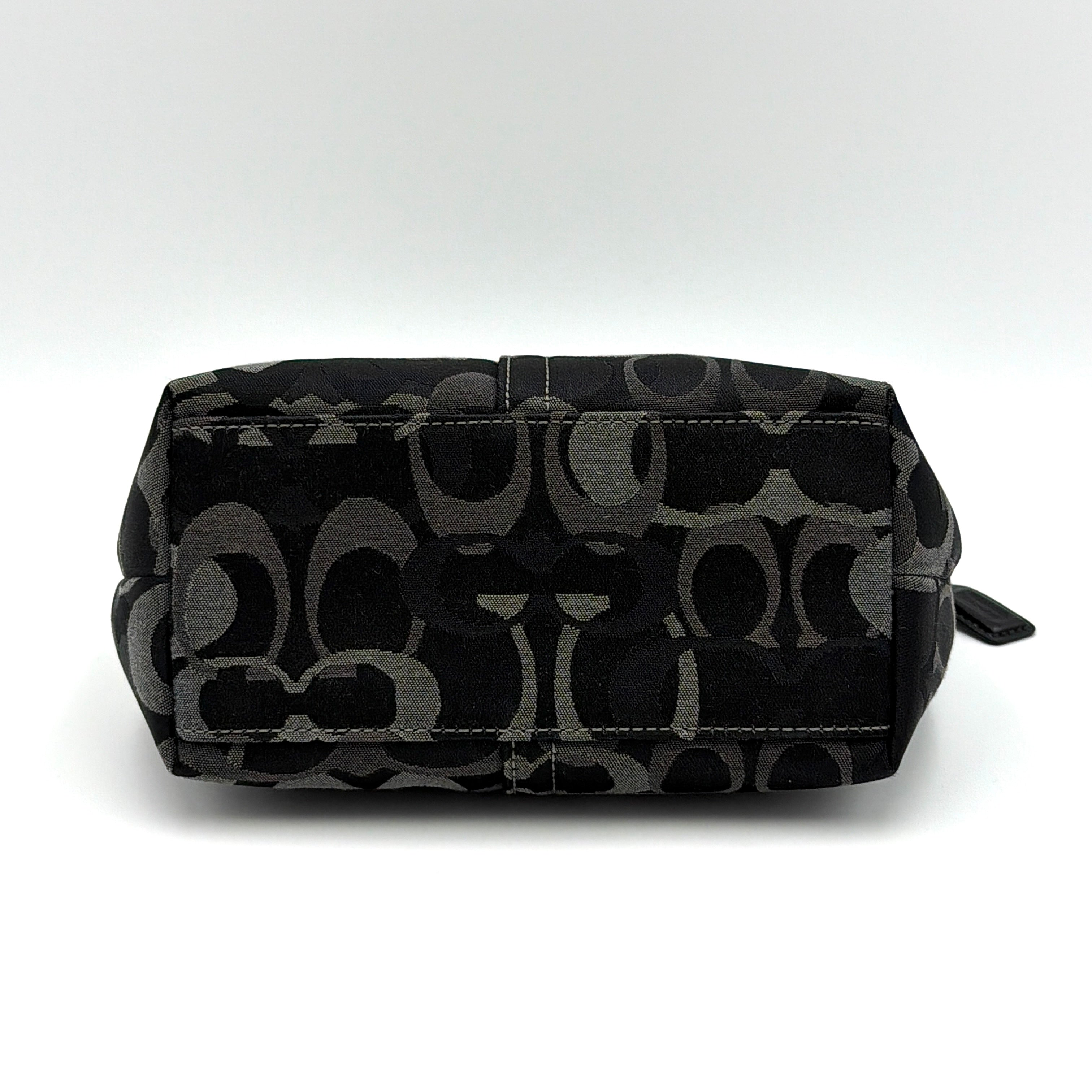 Coach Signature Optic Mini Hobo Shoulder Bag Black/Grey