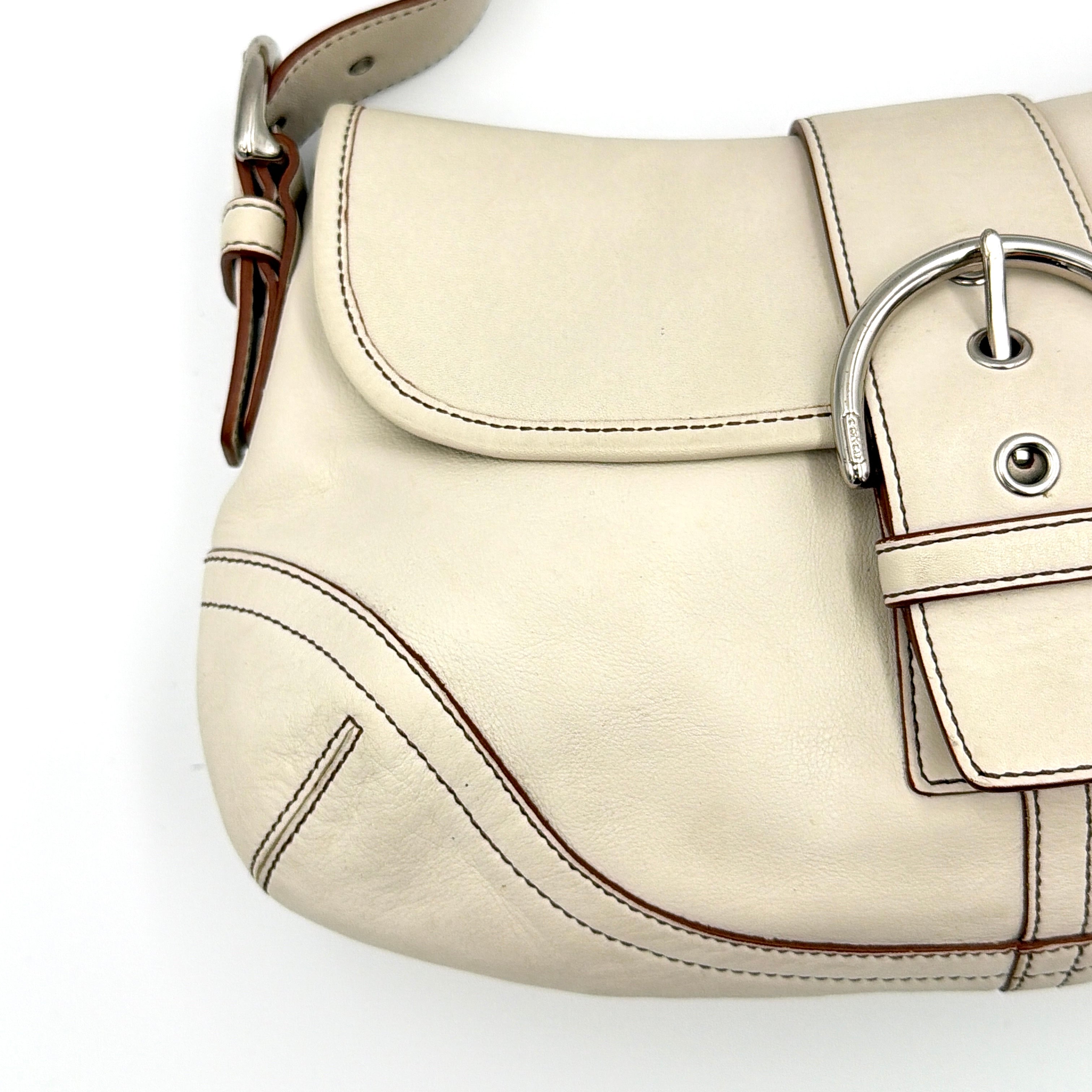 Coach Y2K Signature Soho Buckle Shoulder Bag Cream