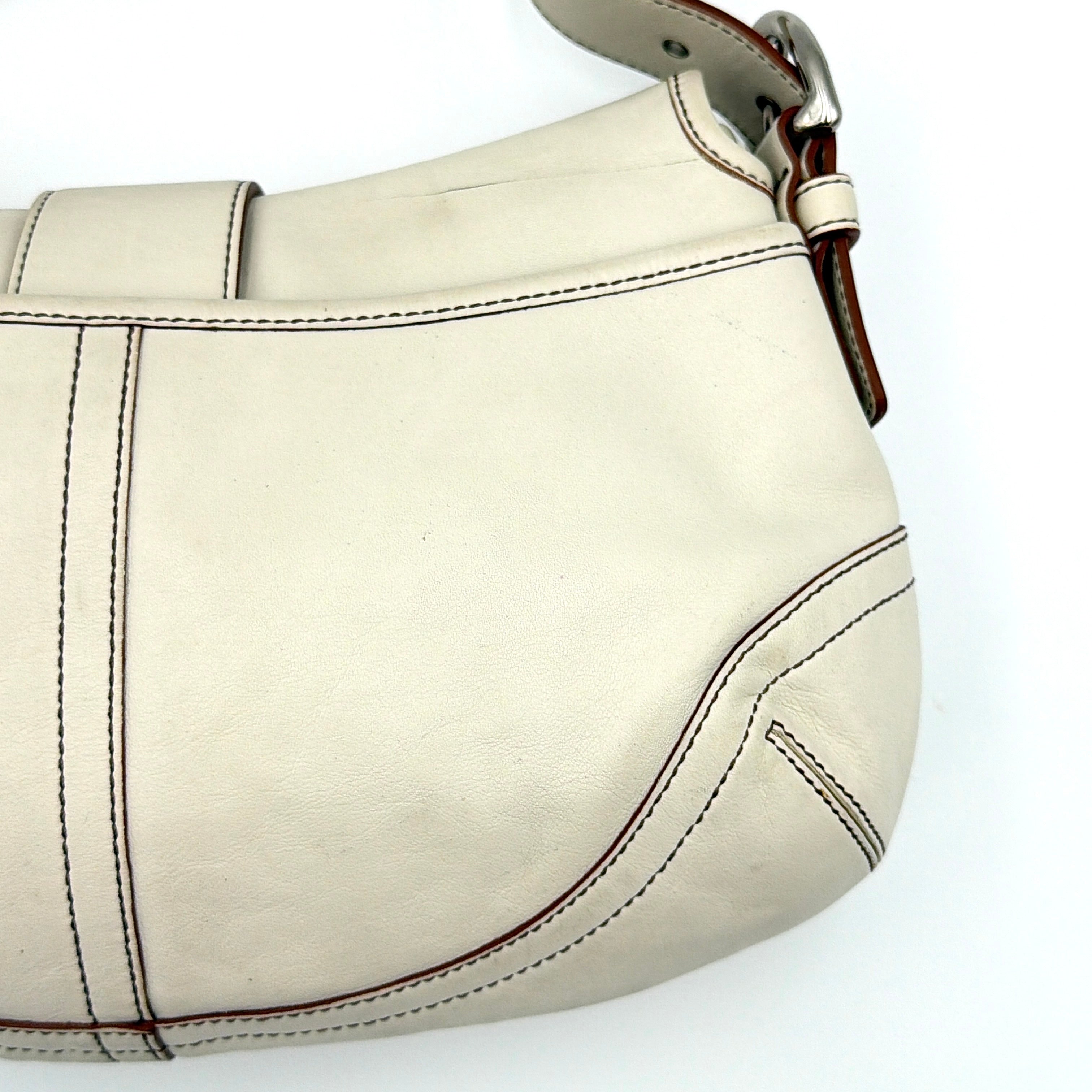 Coach Y2K Signature Soho Buckle Shoulder Bag Cream