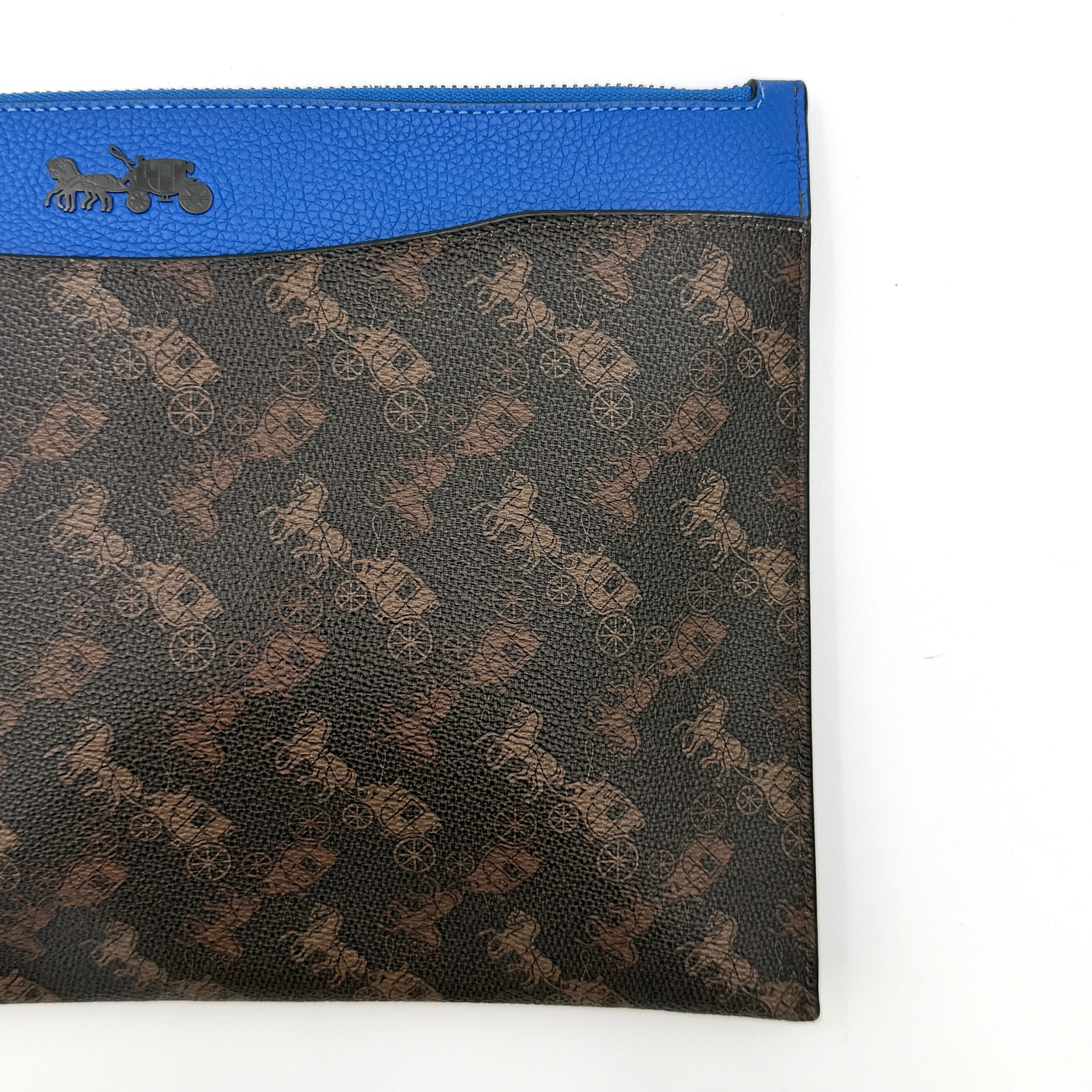Coach Horse & Carriage Hitch Pouch Blue/Brown