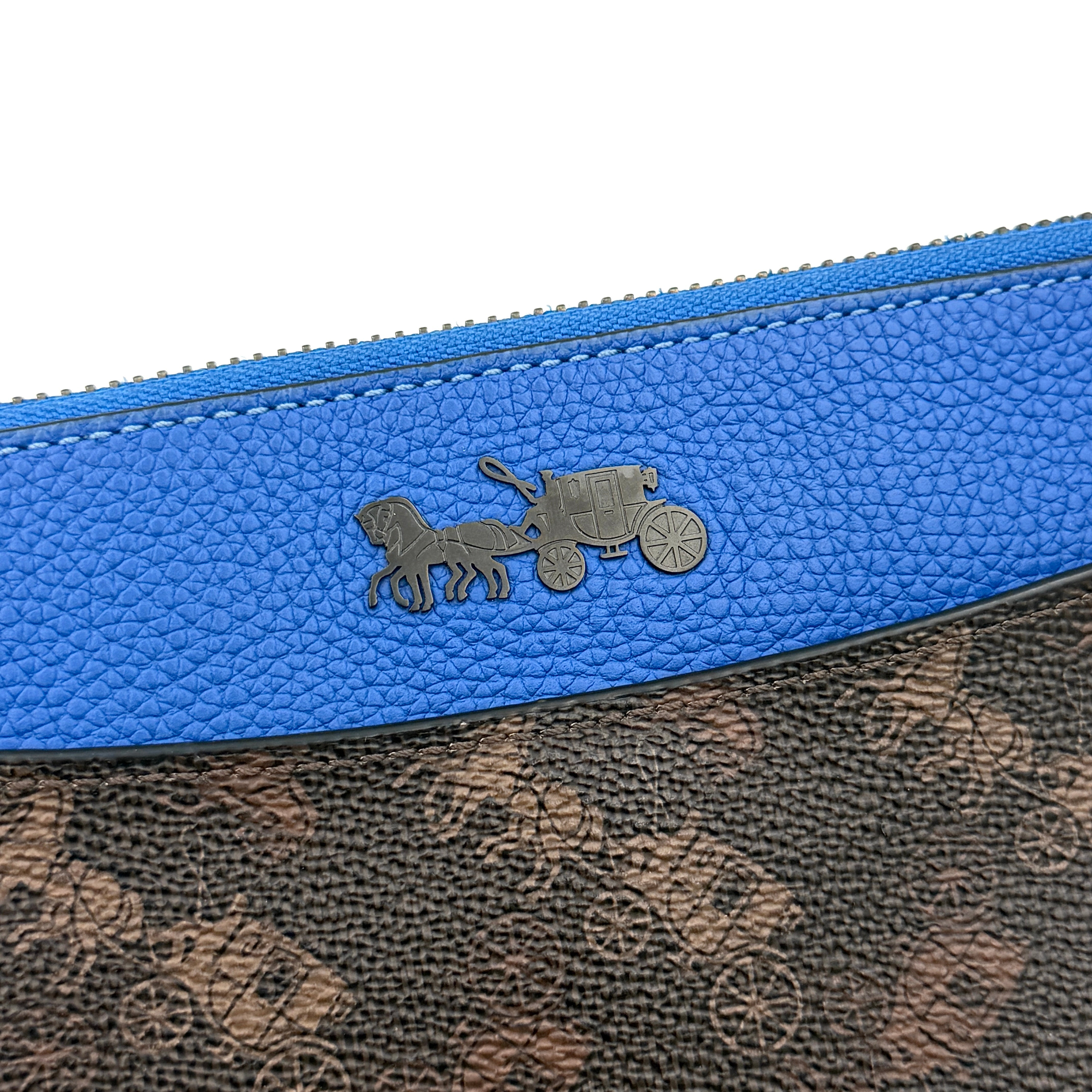 Coach Horse & Carriage Hitch Pouch Blue/Brown