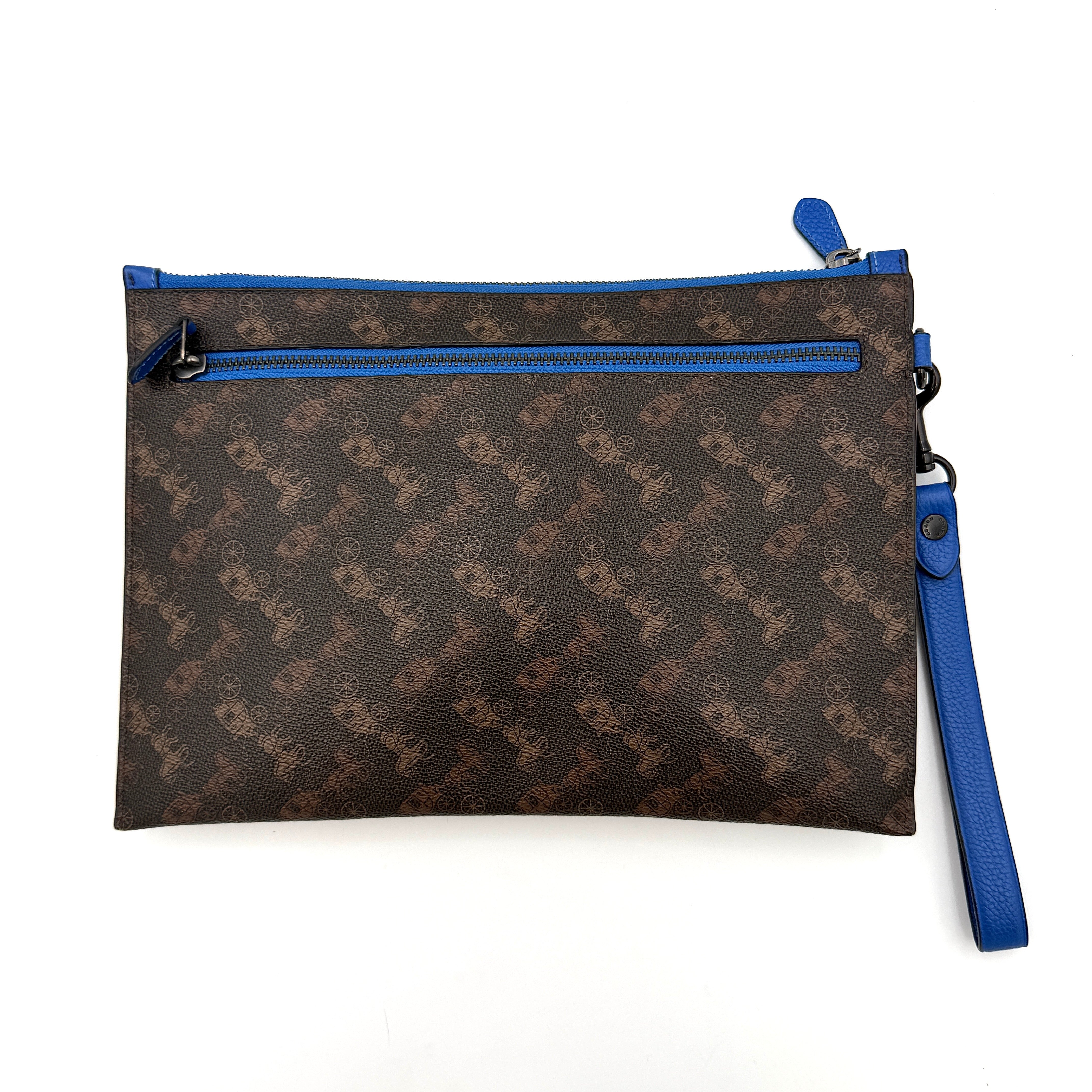 Coach Horse & Carriage Hitch Pouch Blue/Brown