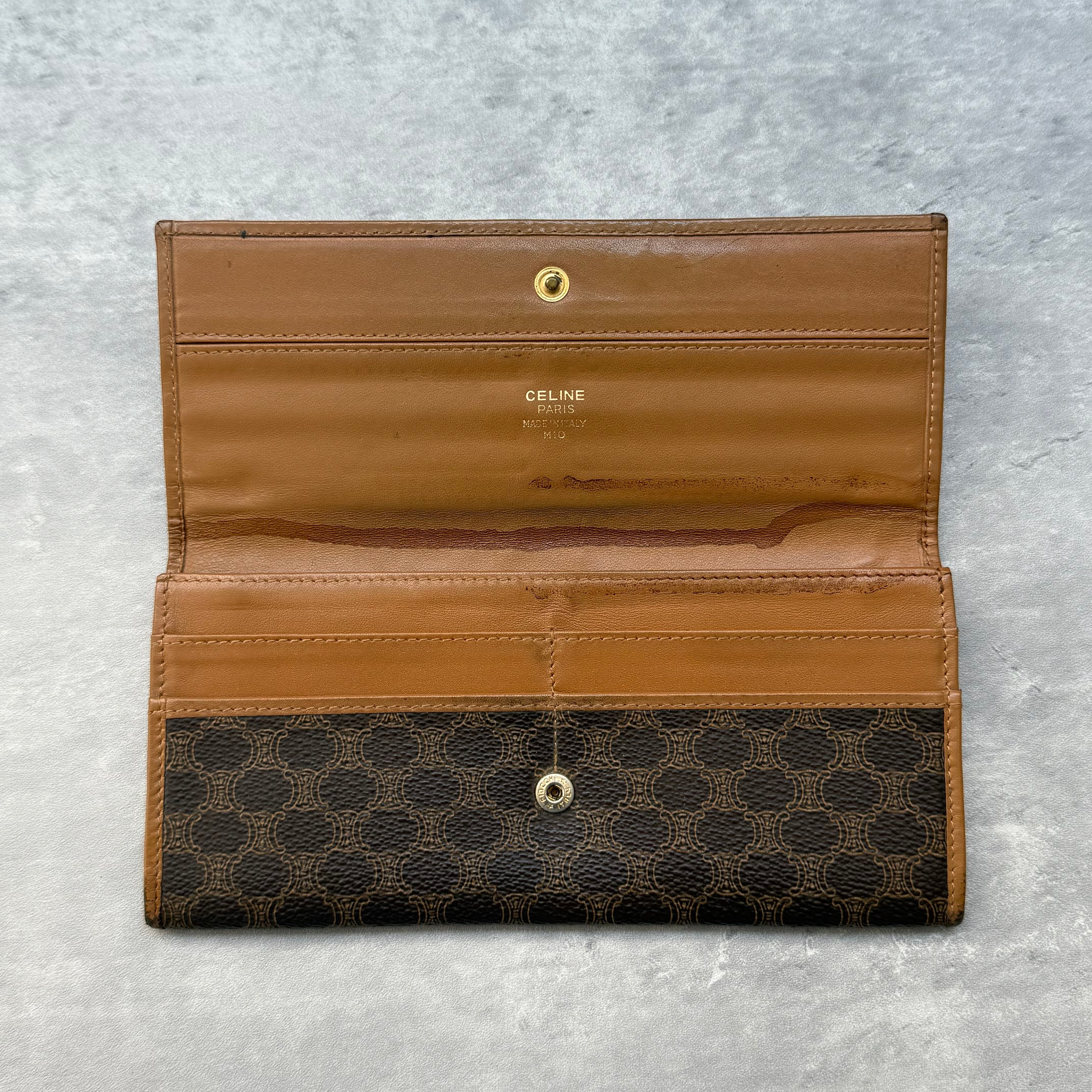 Celine Macadam Bifold Vintage Long Wallet