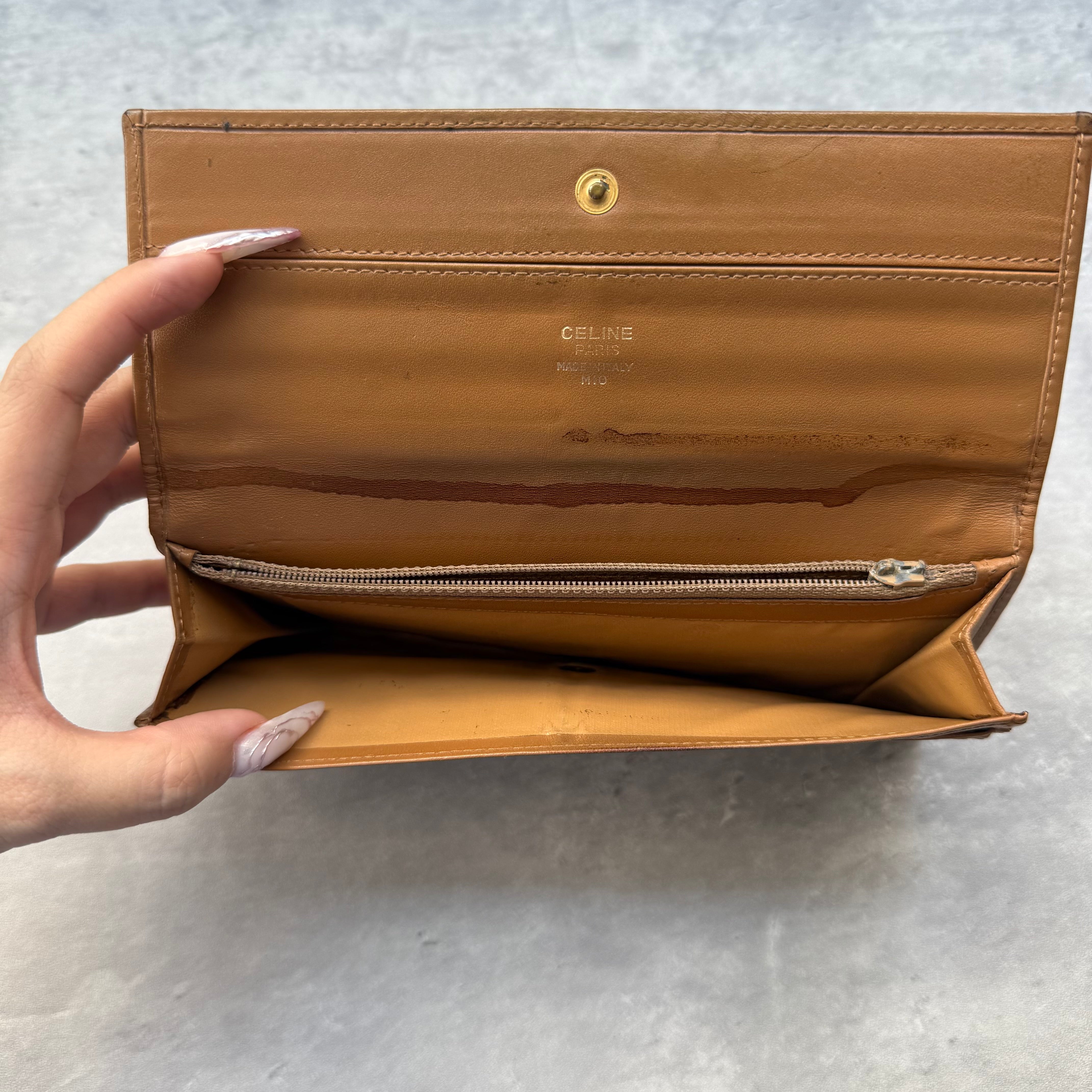 Celine Macadam Bifold Vintage Long Wallet