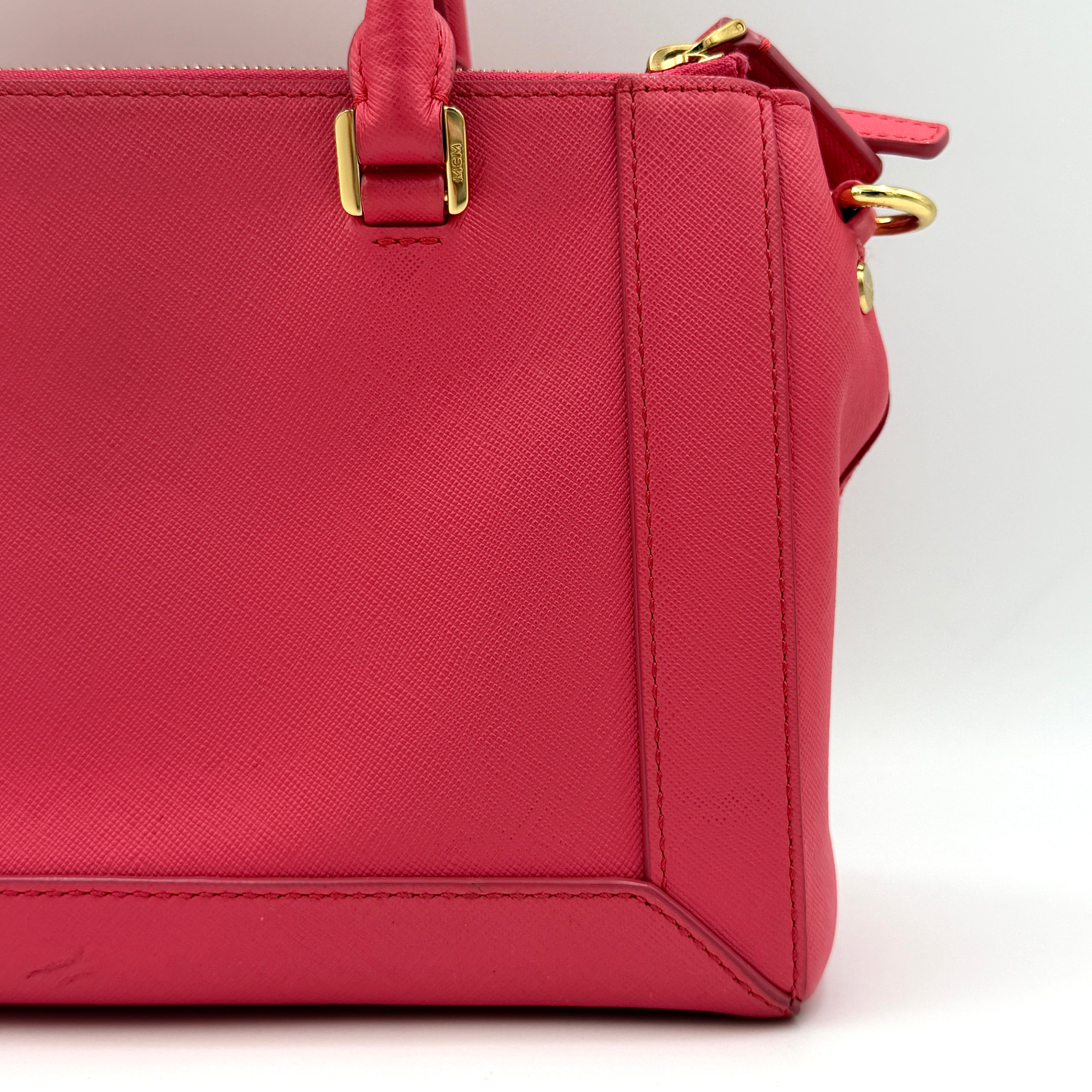 MCM 2Way Nuovo Handbag Pink