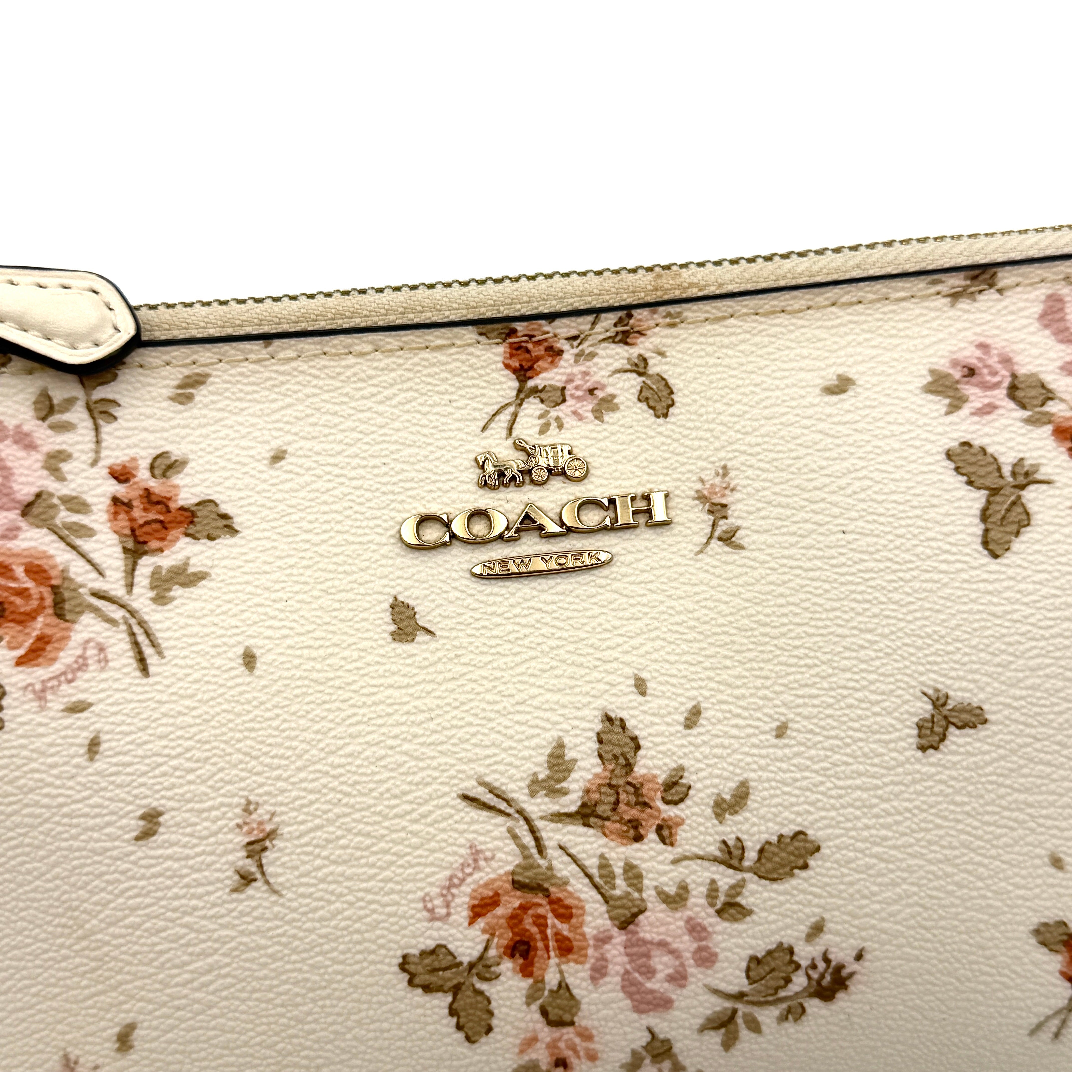 Coach Floral Crossbody Bag Cream