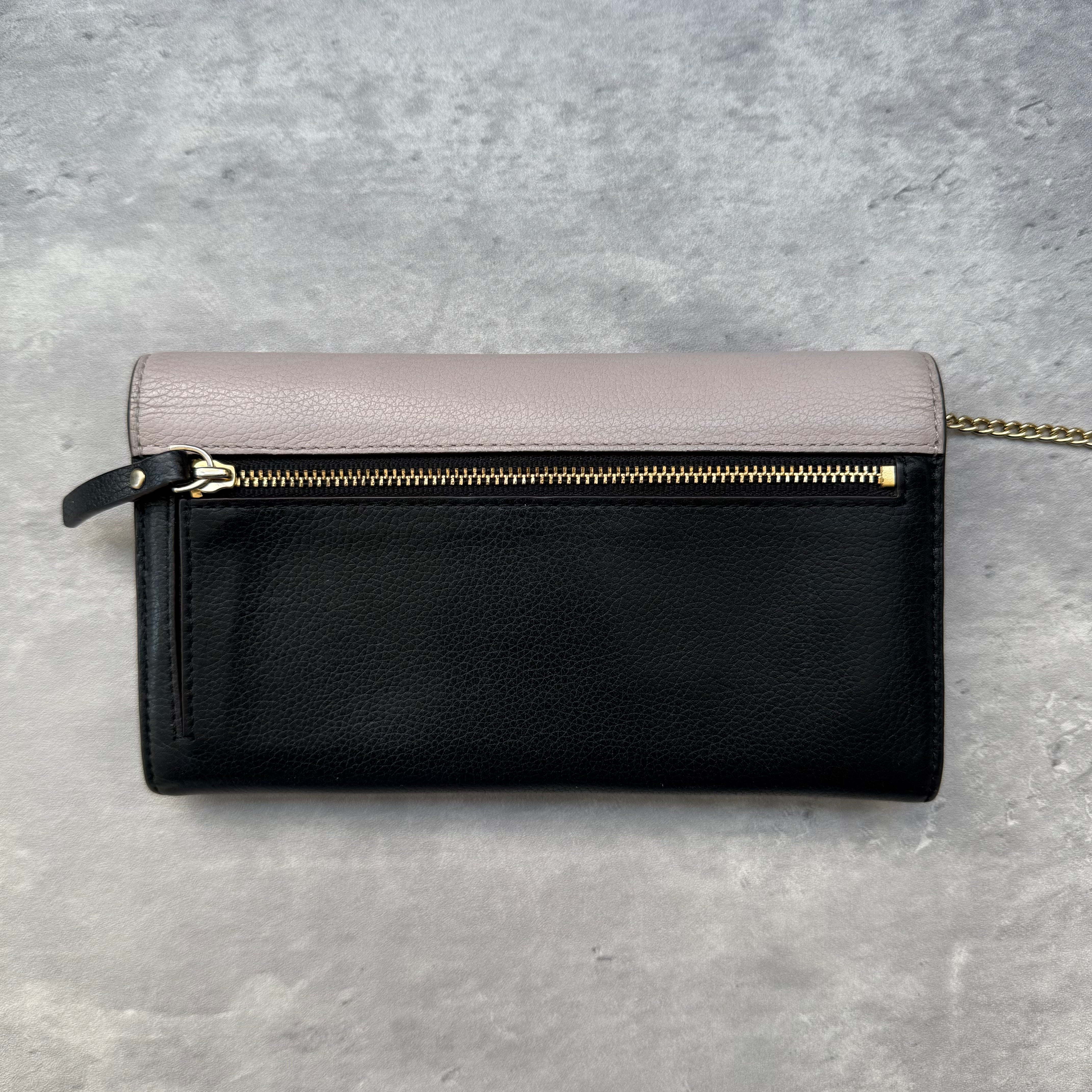 Kate Spade Staci Colorblock Long Wallet with Chain Cardholder Light Purple