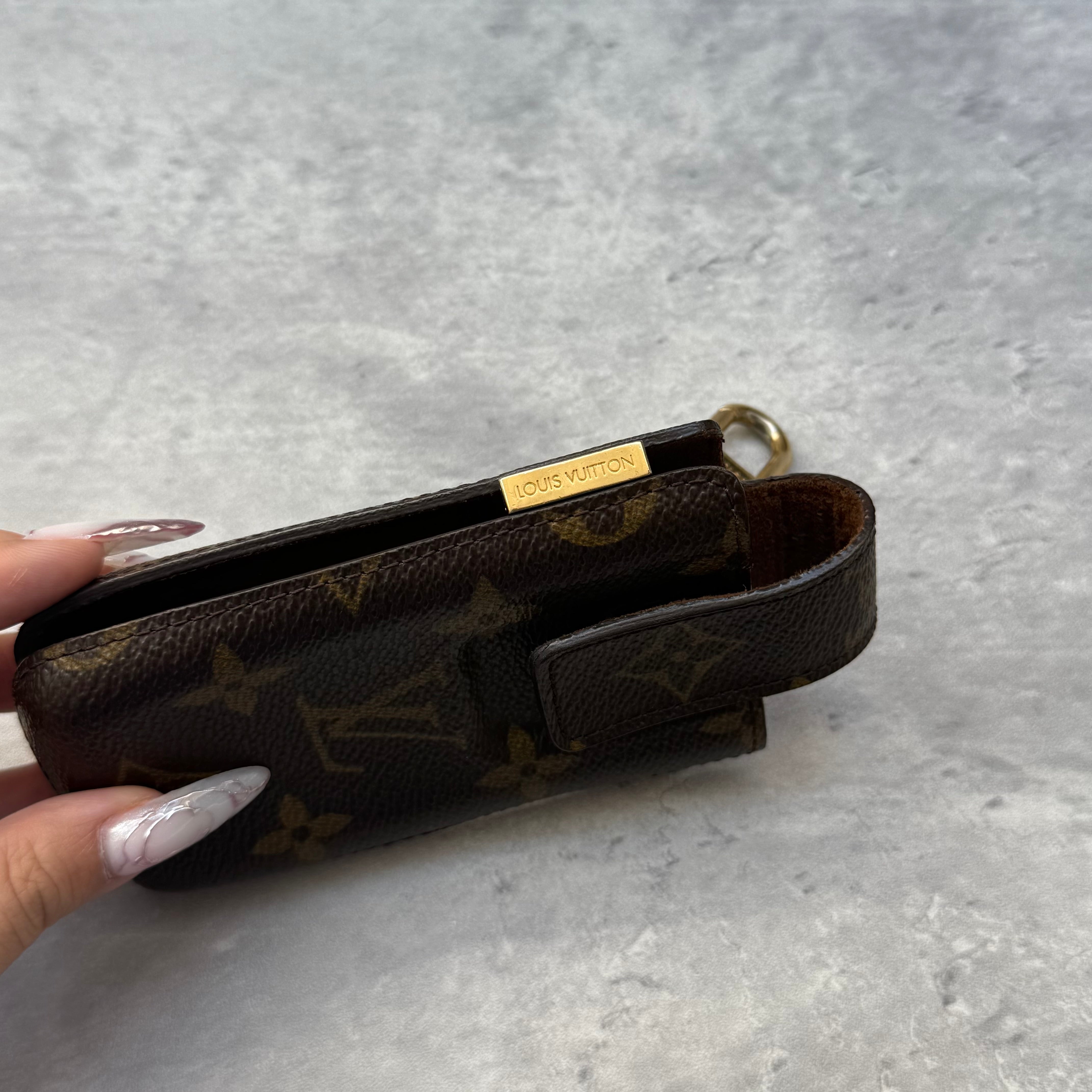 Louis Vuitton Monogram Etui Accessory Case Brown
