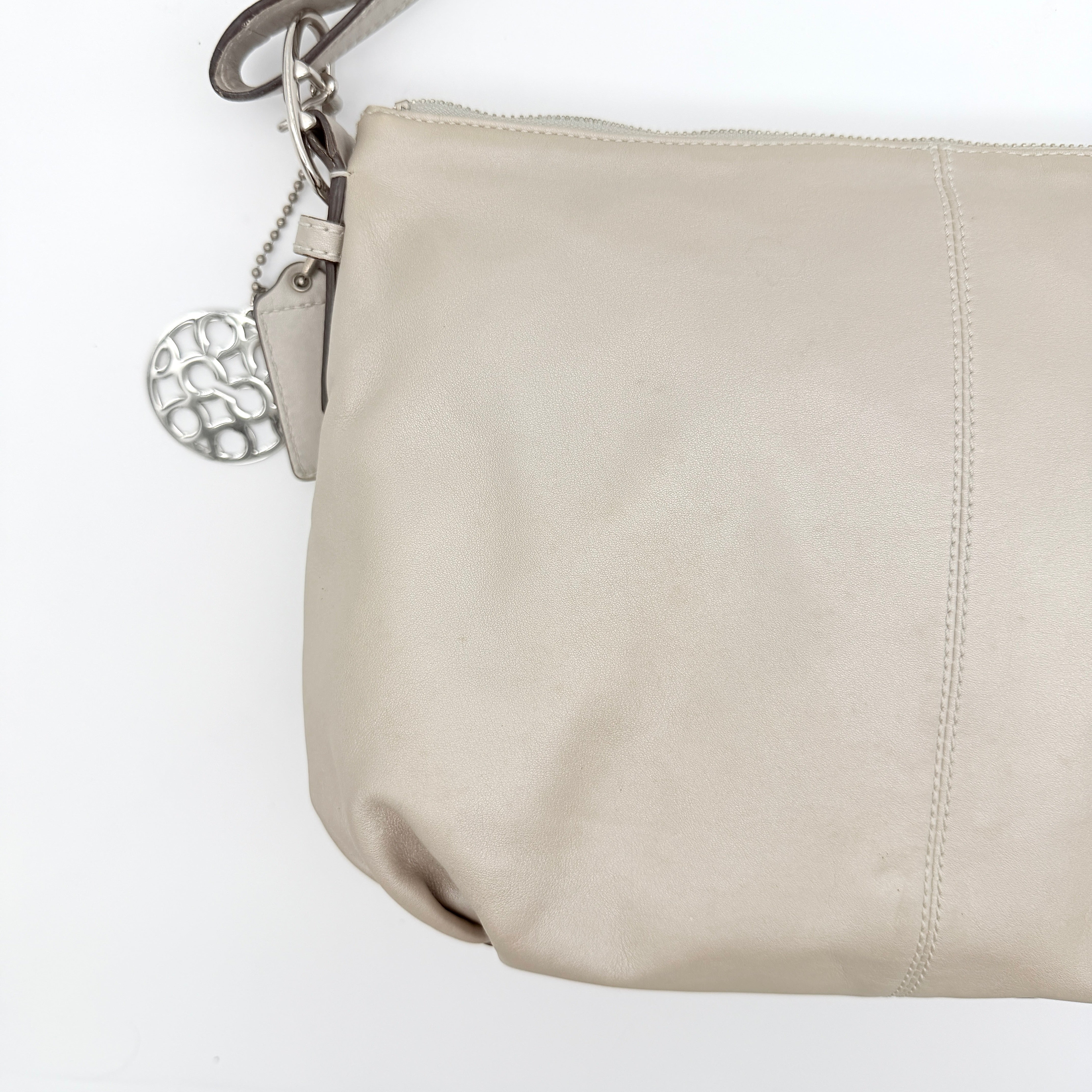 Coach 2Way Hobo Shoulder Bag Light Grey