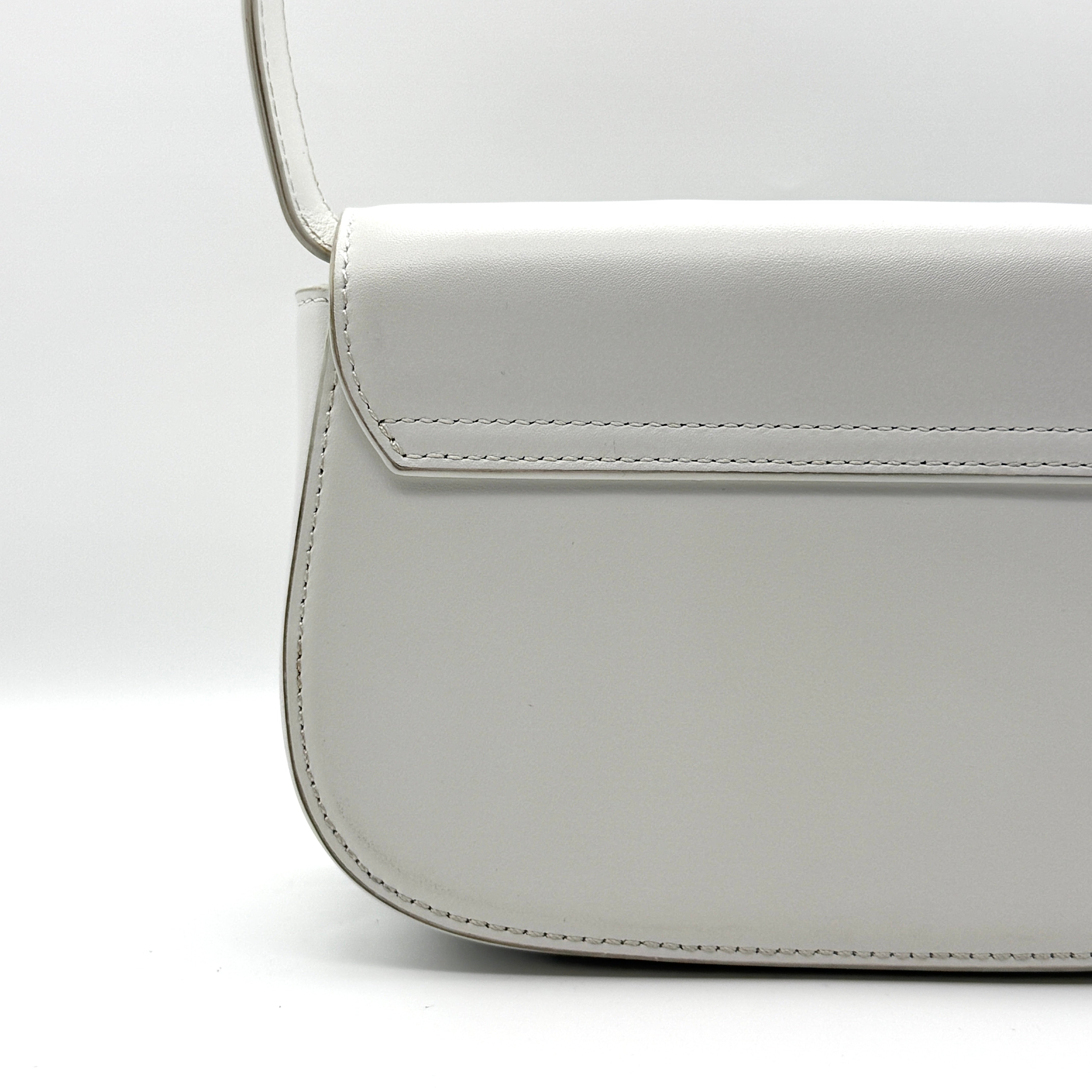 Diesel 1DR Plaque Shoulder Bag White