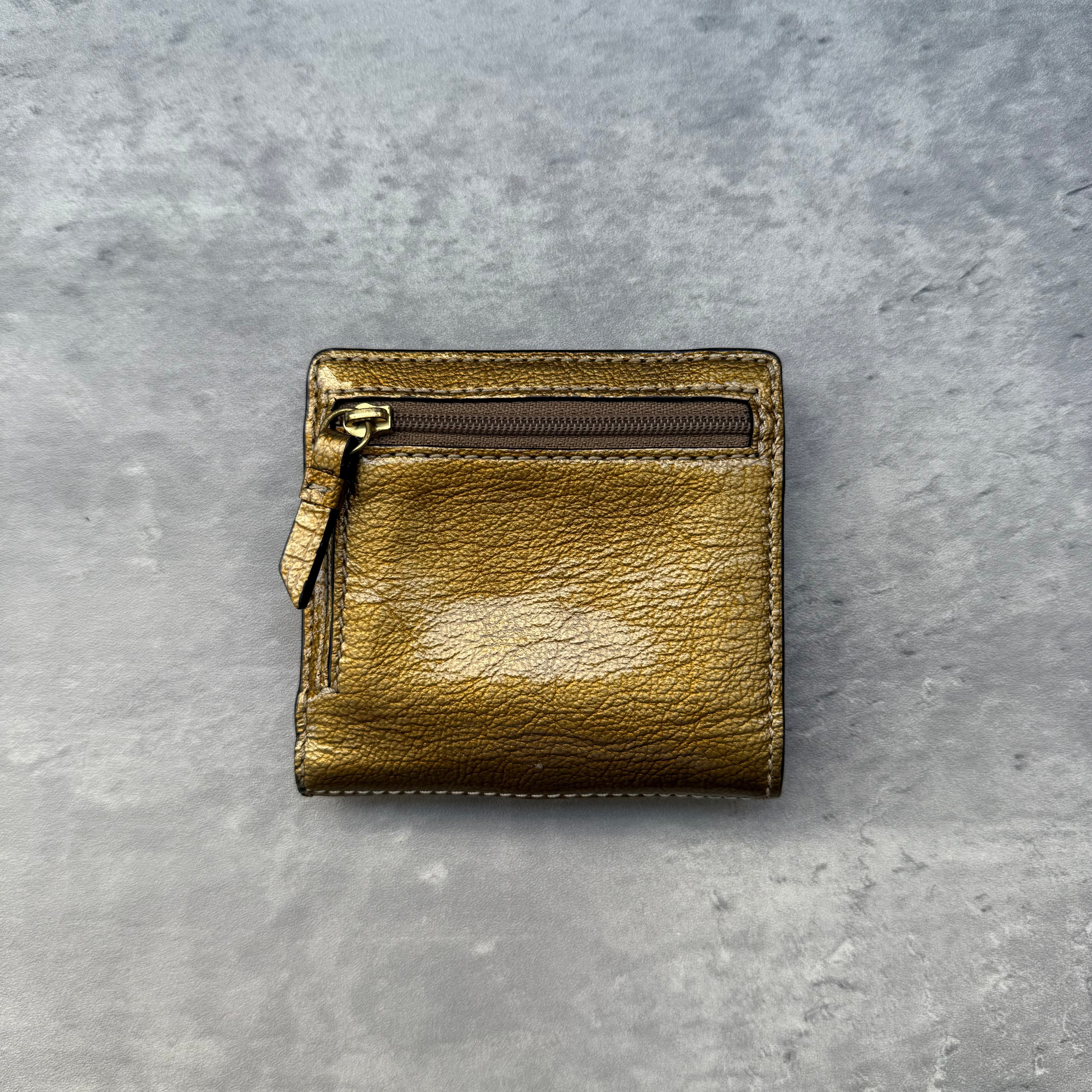 Coach Gold Metallic Small Wallet