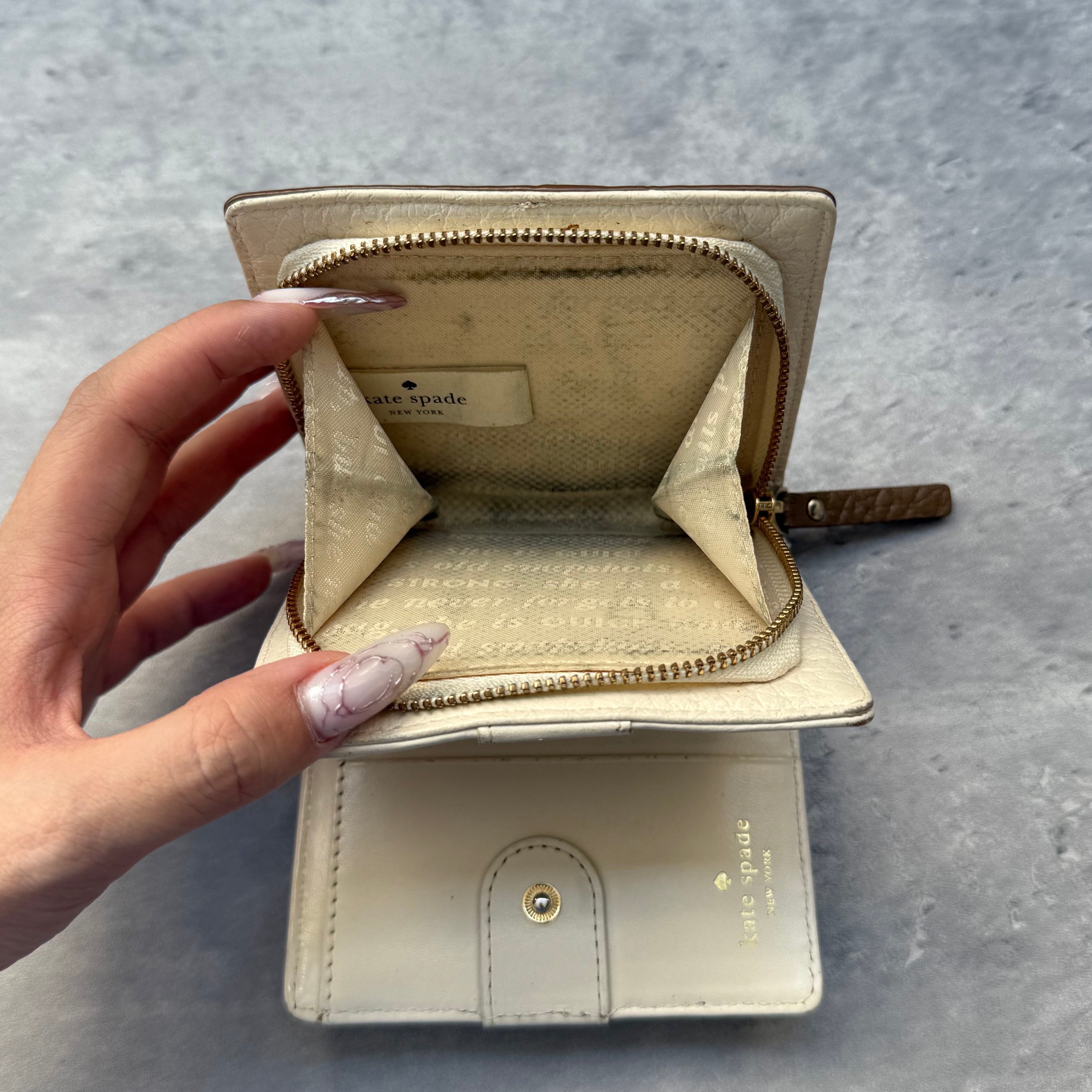 Kate Spade Mini Wallet Brown/White