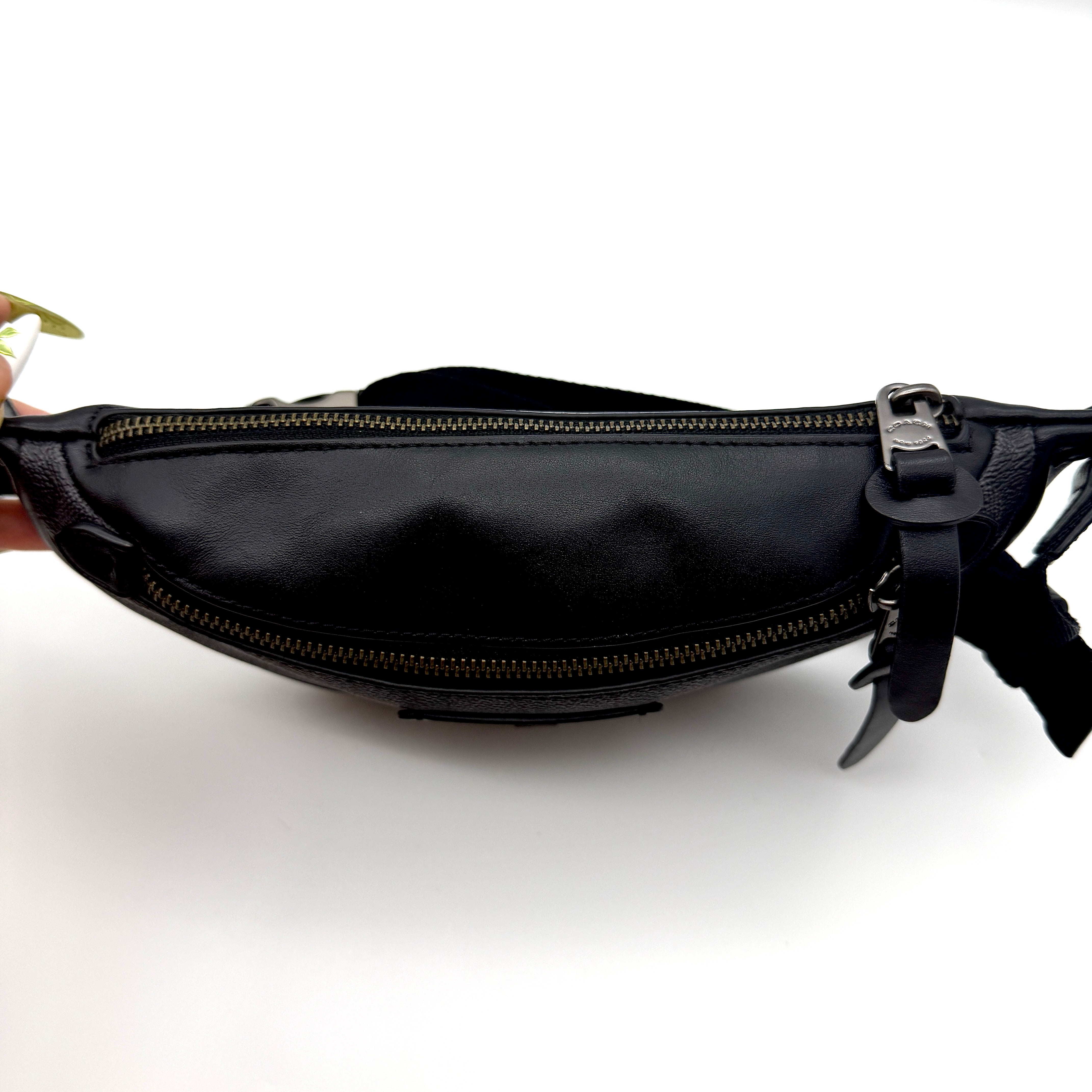 Coach Signature Rivington Belt Bag Black