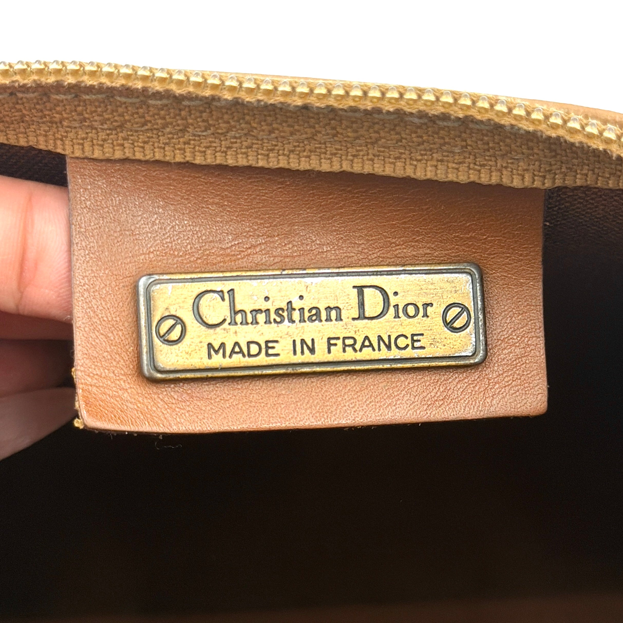 Dior Honeycomb Canvas Crossbody Bag Brown/Black