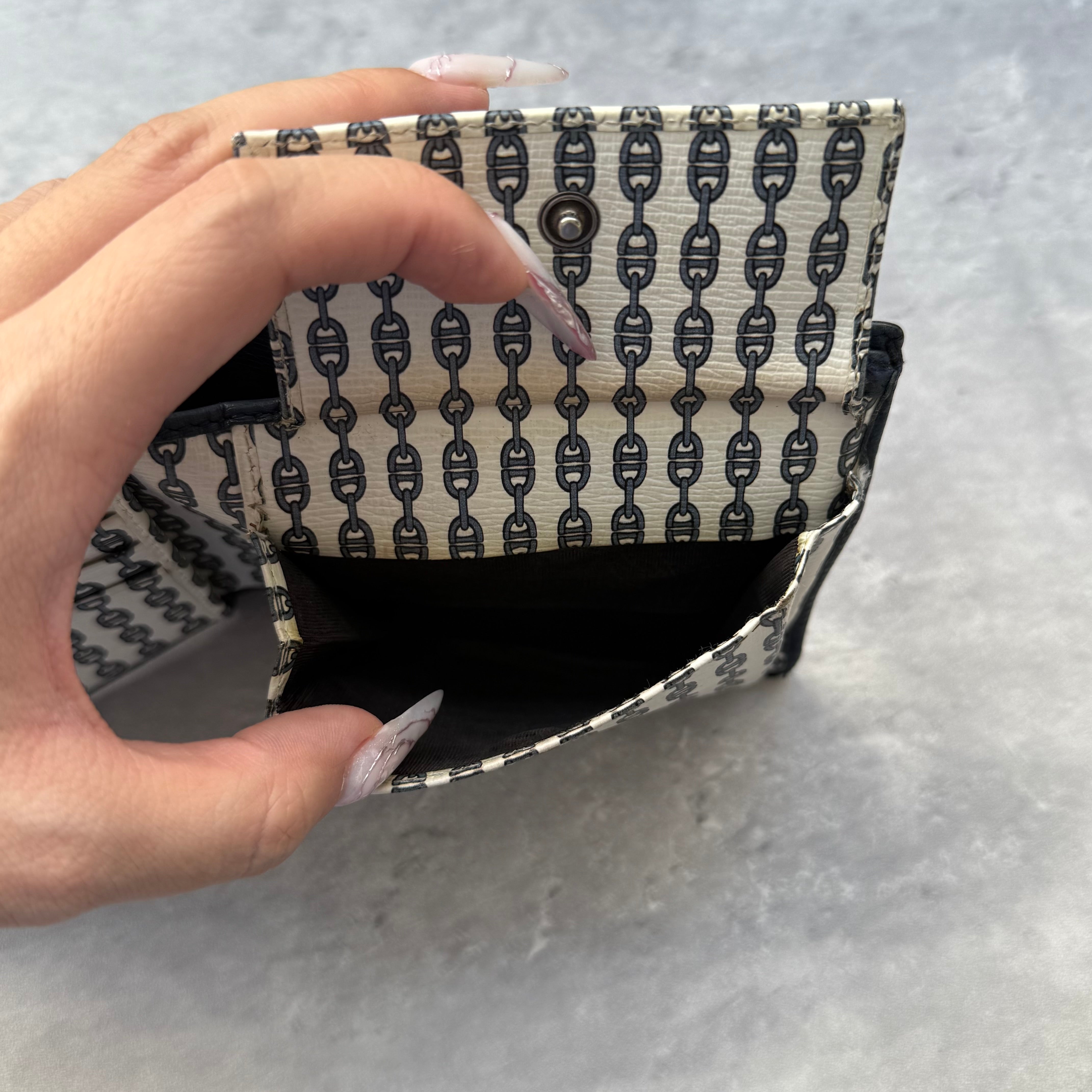 Gucci Monogram Bifold Wallet Dark Blue/White