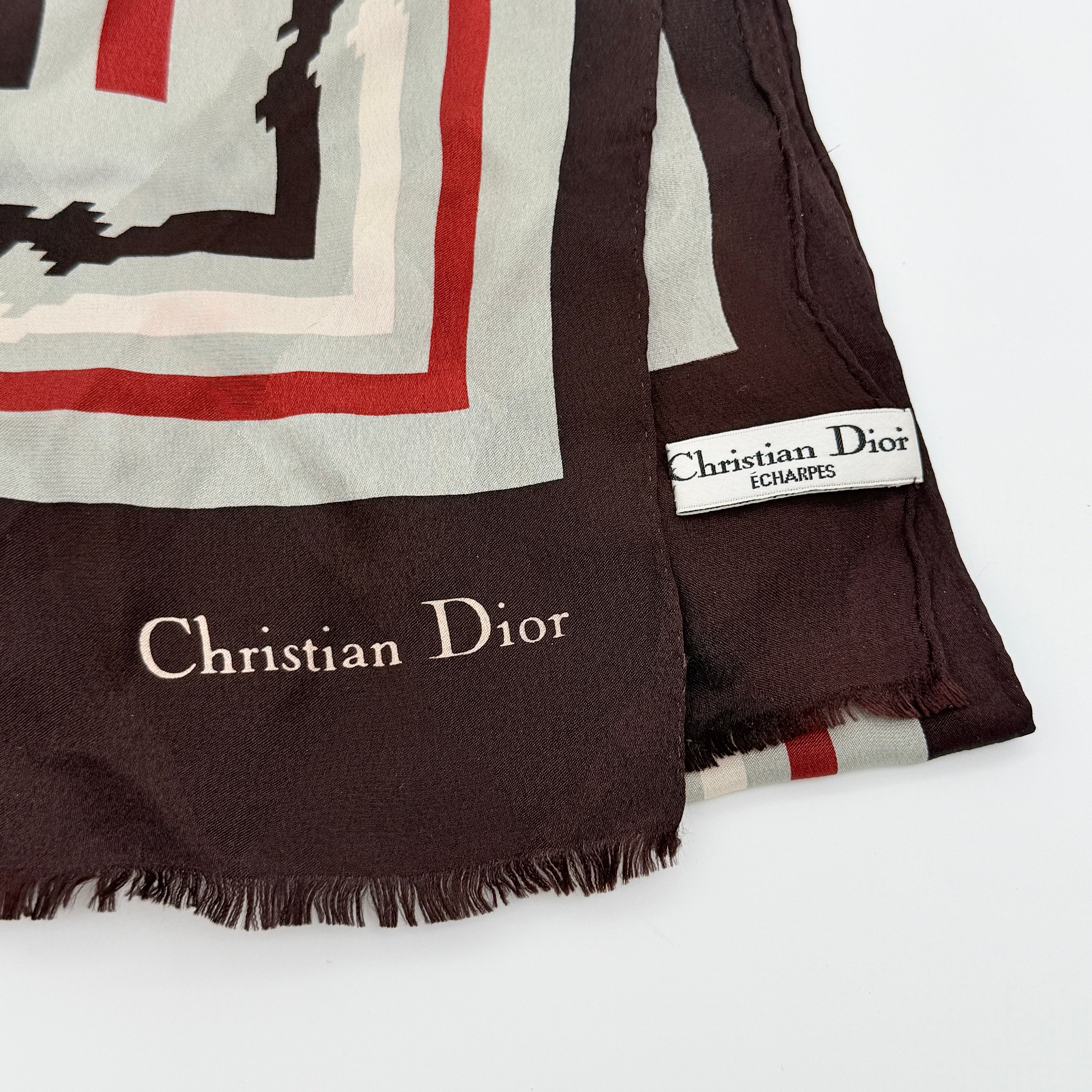 Dior Stripe Silk Scarf Multicolor