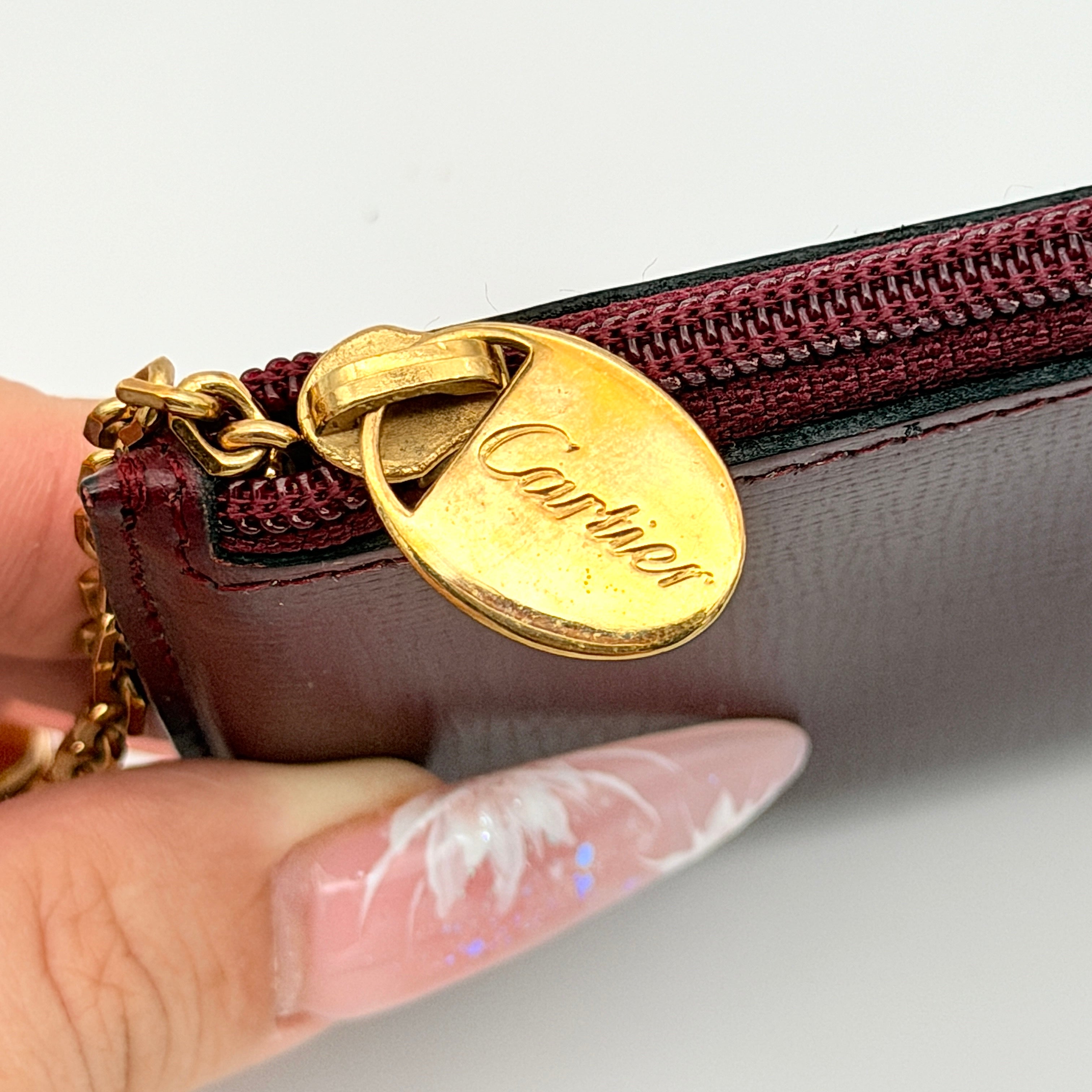 Cartier Must de Cartier Coin Purse Burgundy