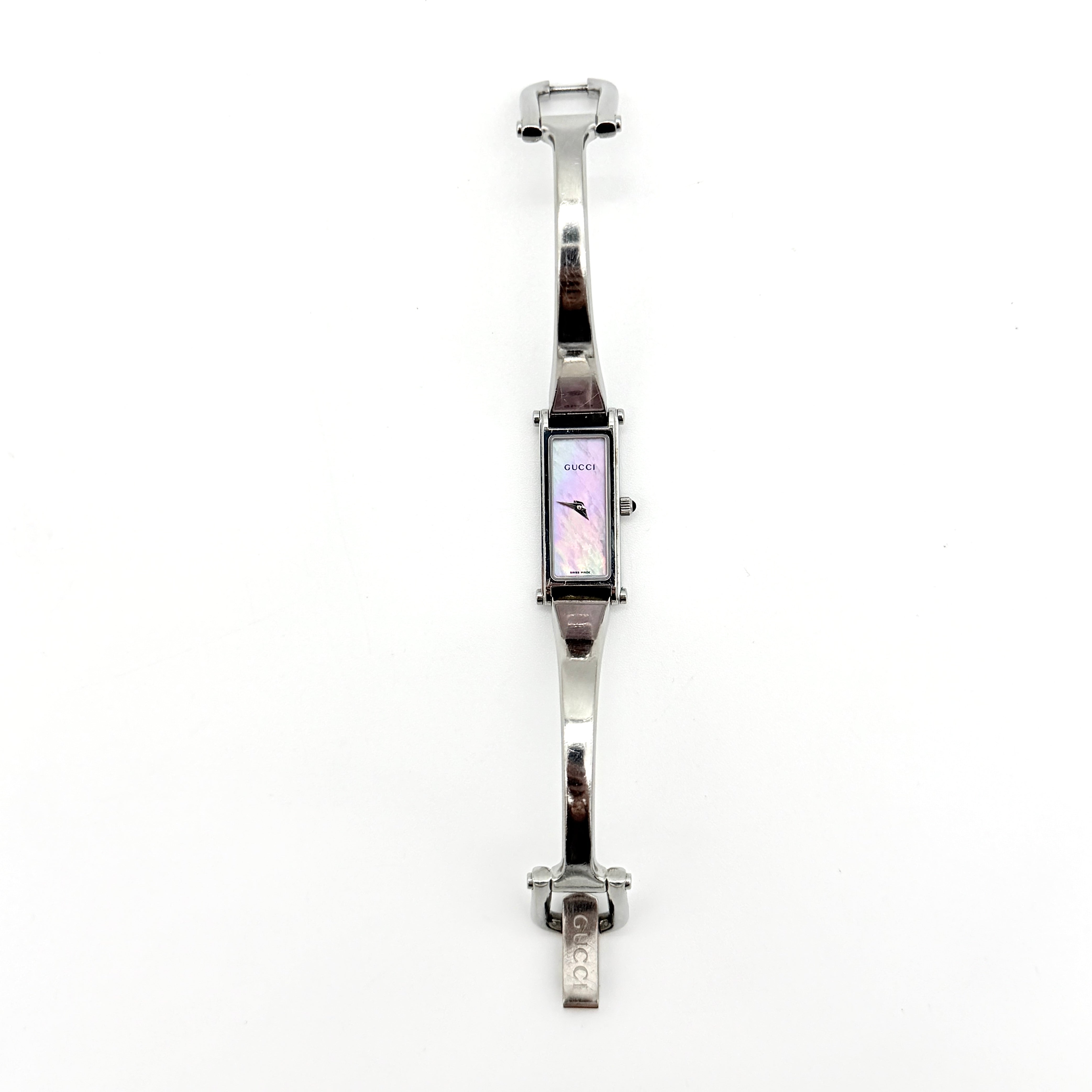 Gucci 1500L Mother of Pearl Dial Bangle Watch Pink