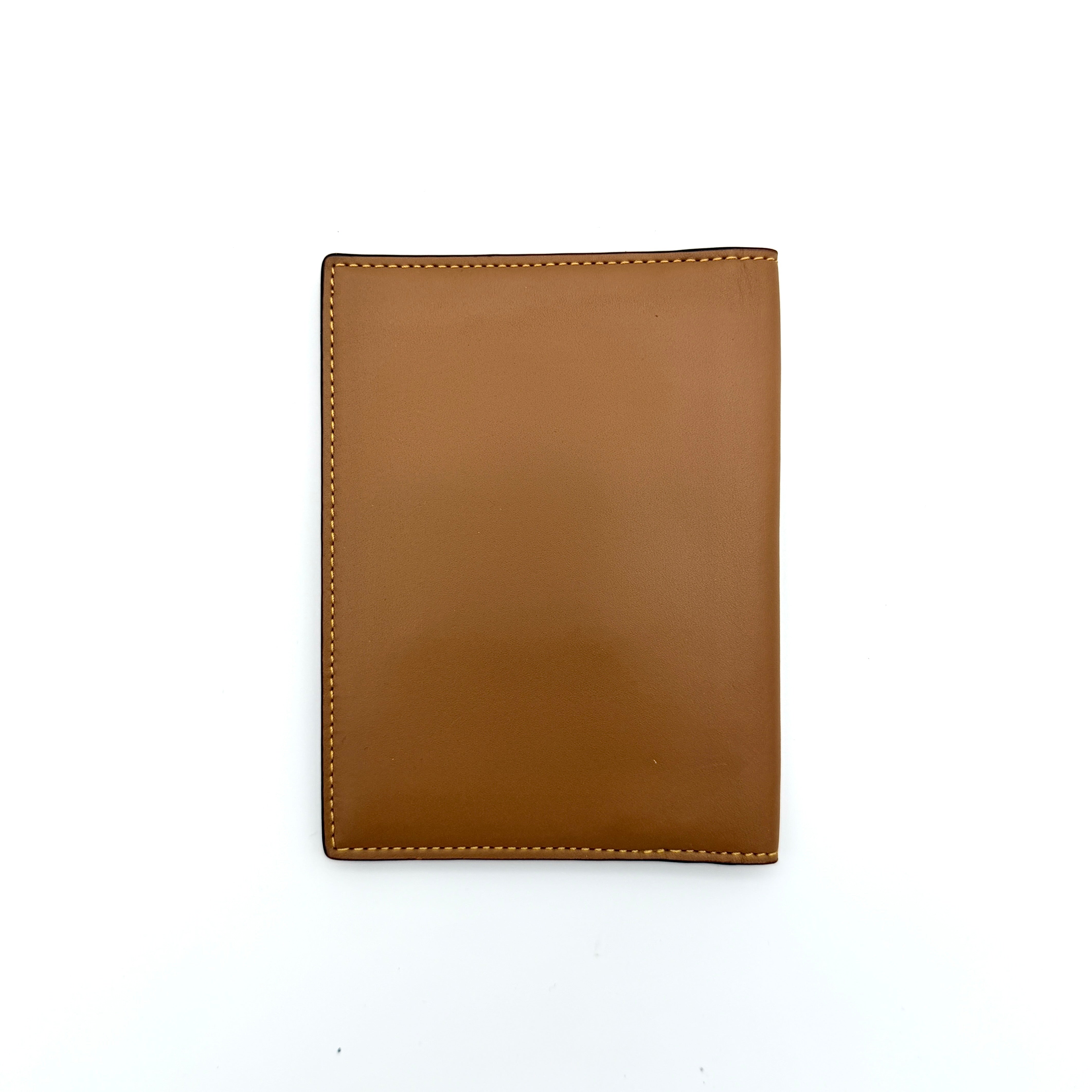 Coach Leather Passport Case Tan
