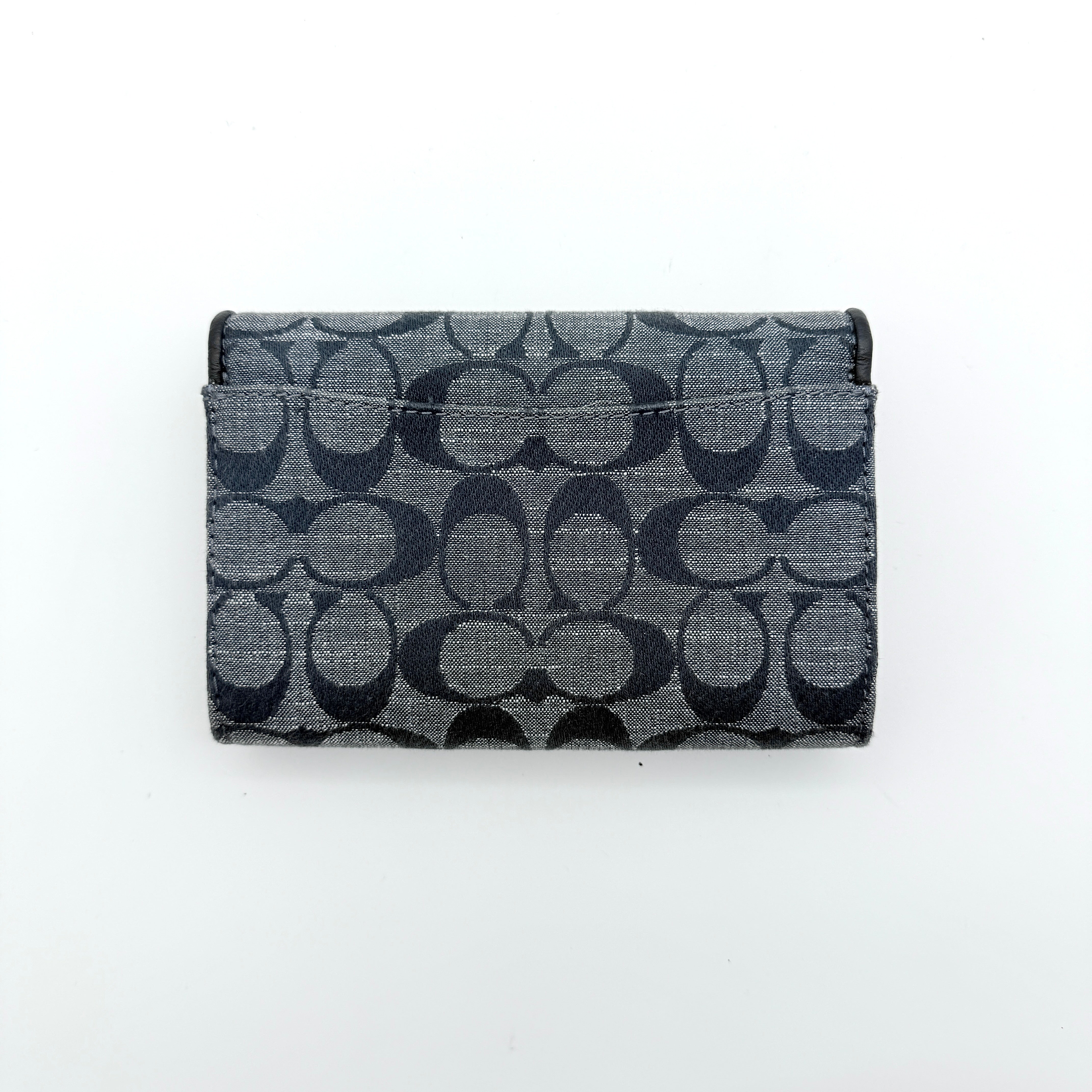 Coach Signature Kleo Wallet Chambray Denim
