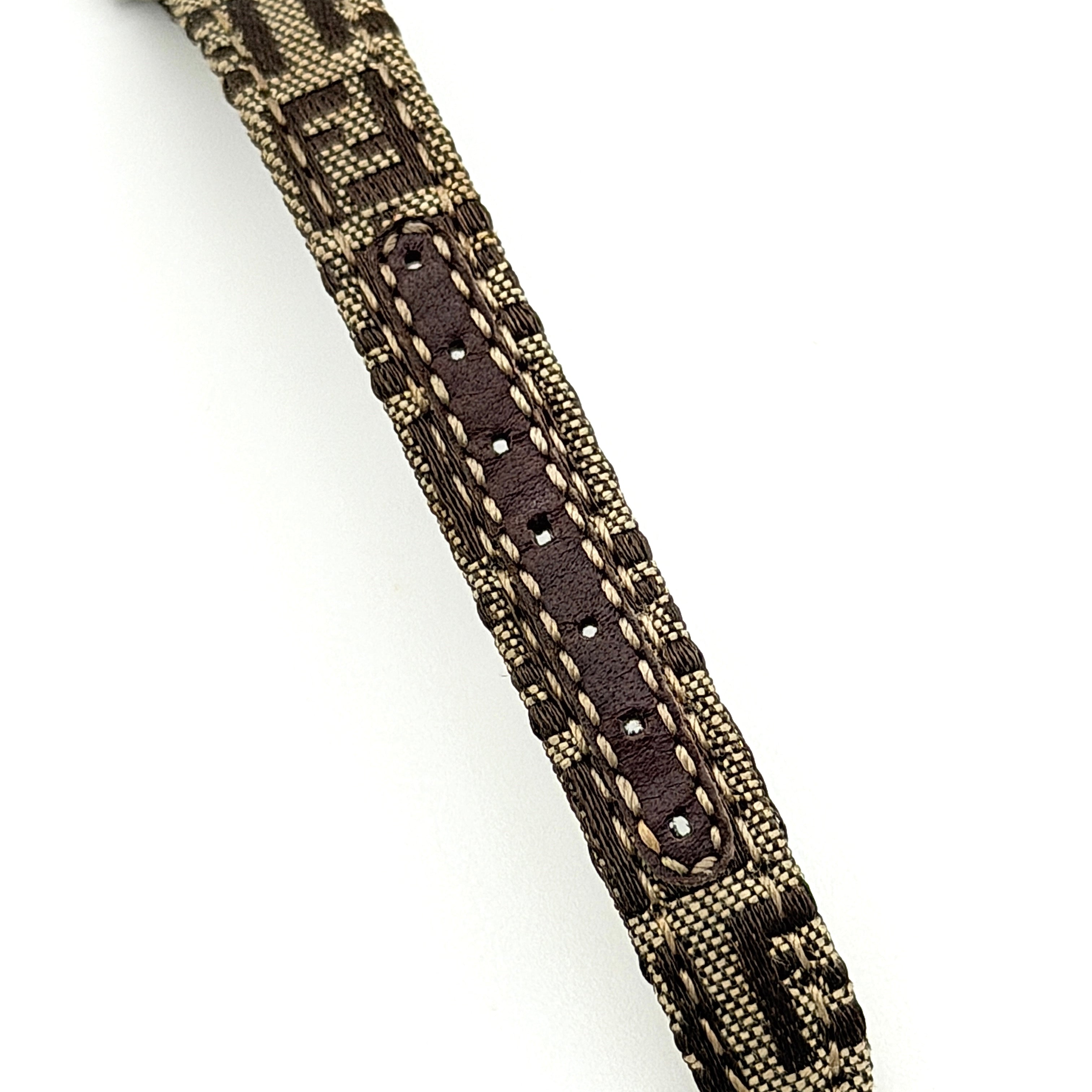 Fendi 2700L FF Zucca Black Dial Watch Brown