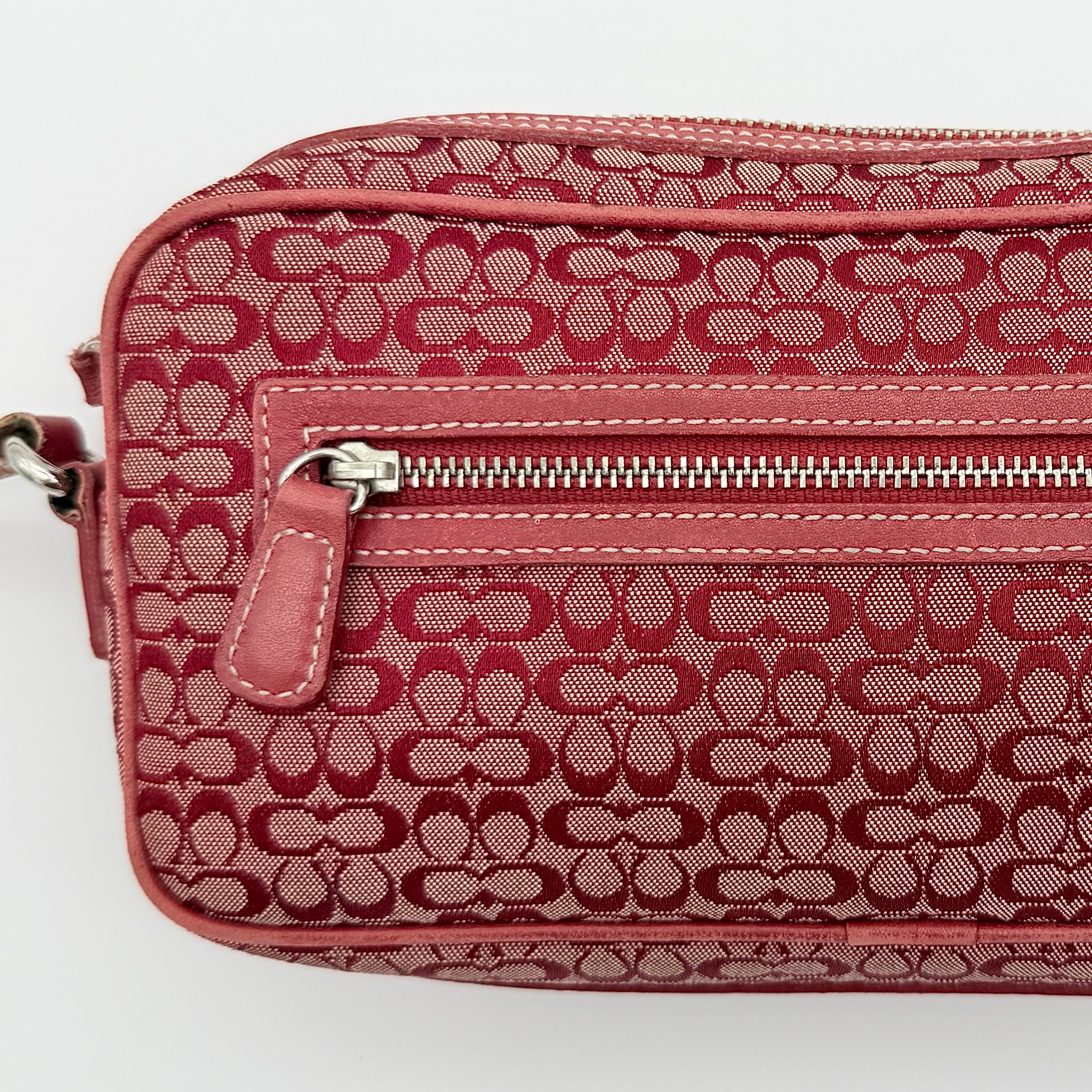 Coach Signature Mini Crossbody Bag Red