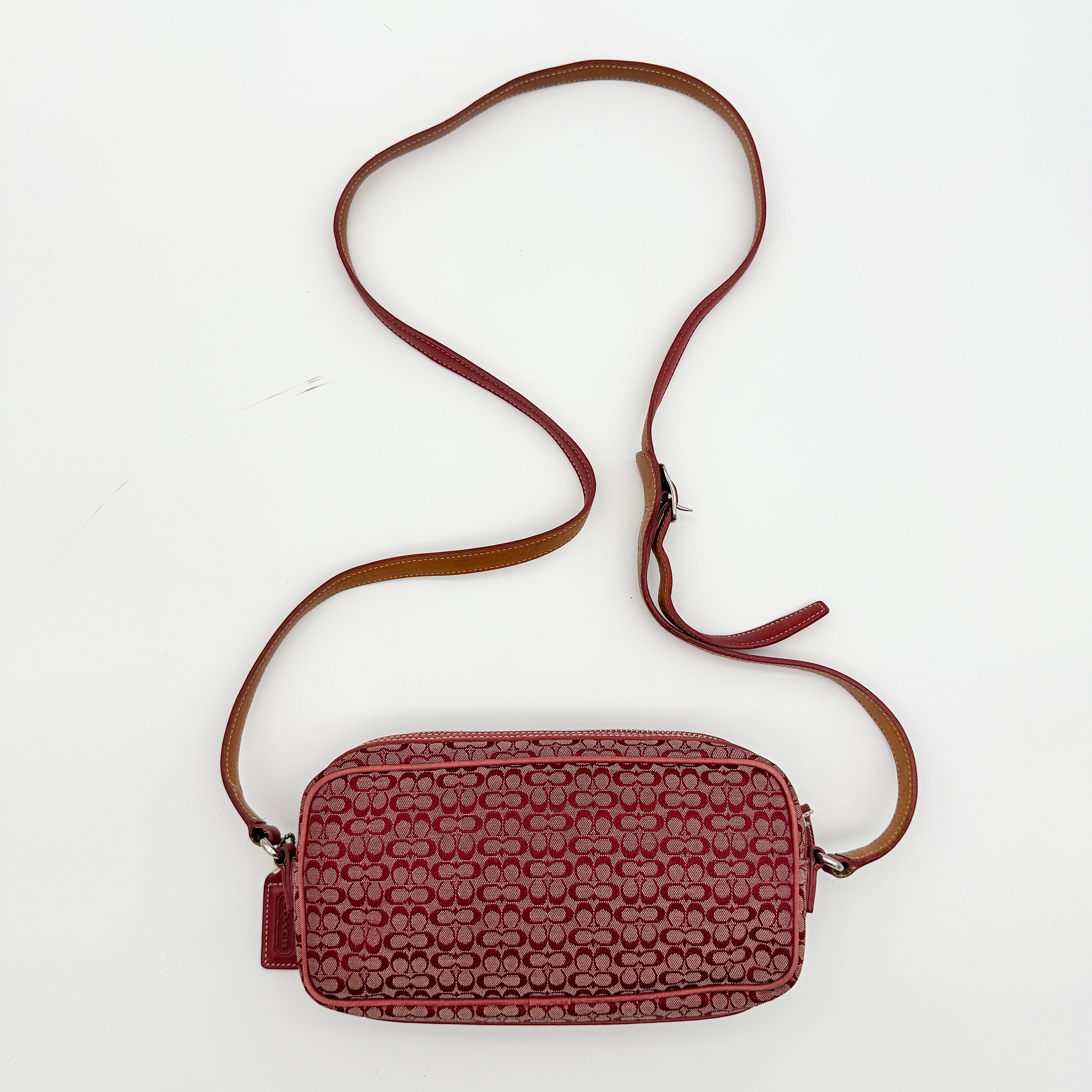 Coach Signature Mini Crossbody Bag Red