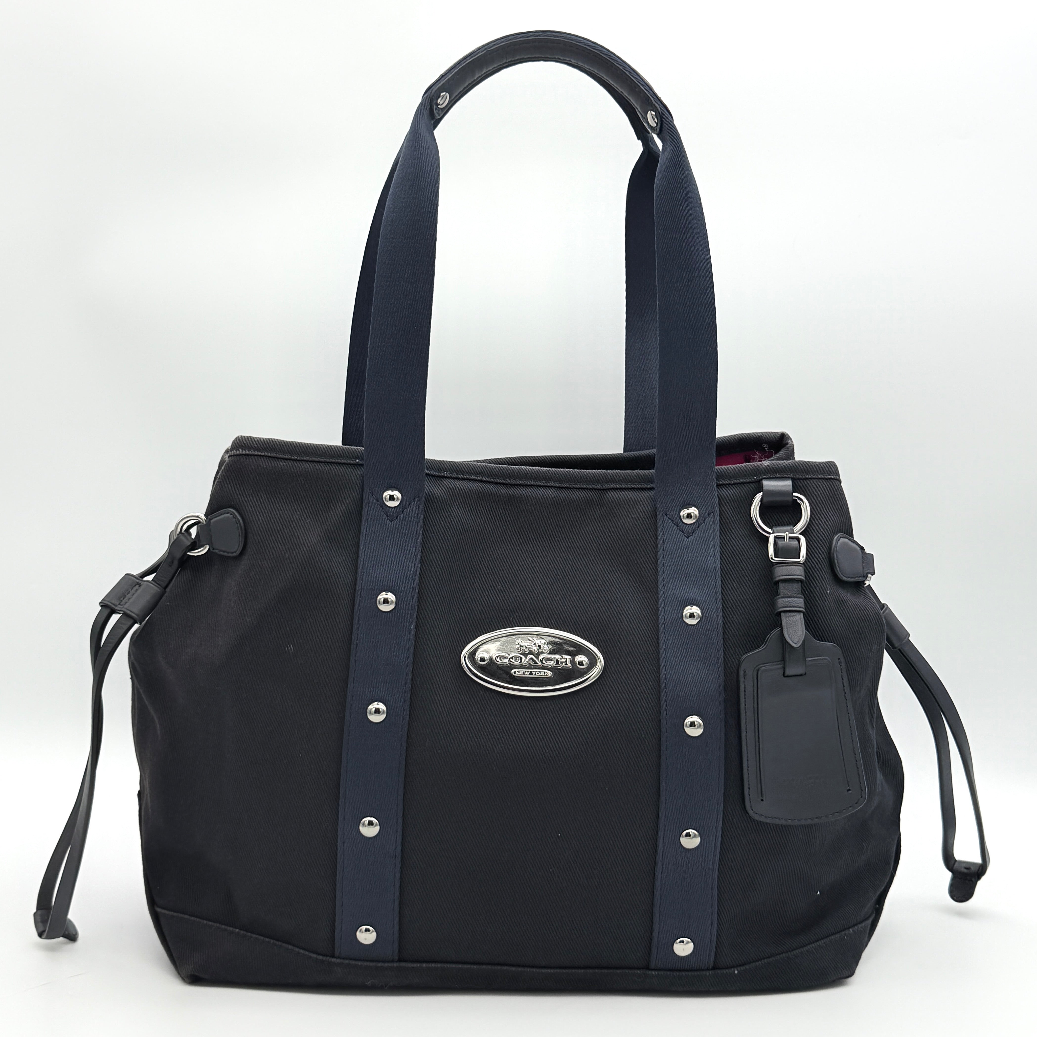 Coach Studded Waist Shoulder Bag Navy