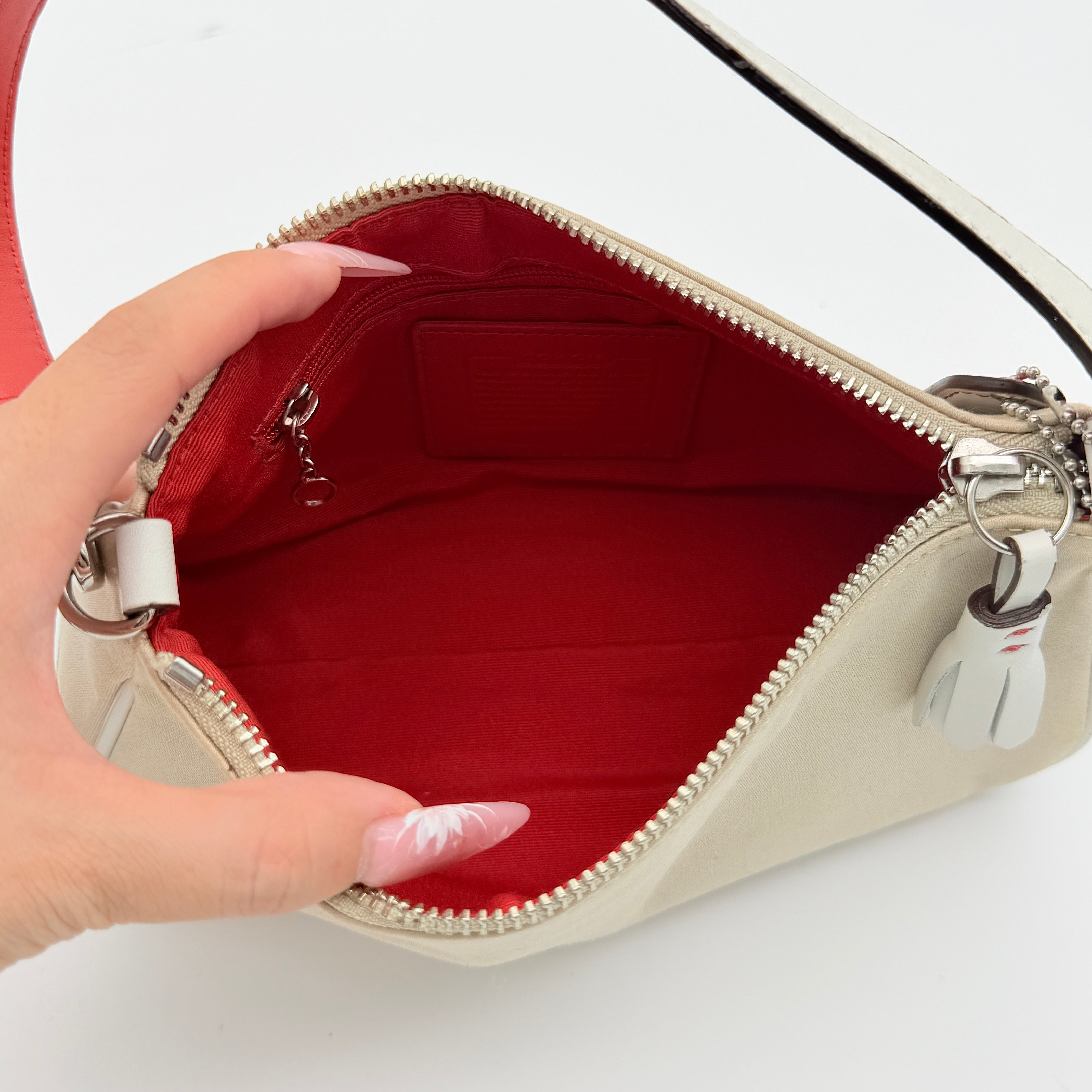 Coach Y2K Demi Shoulder Bag Cream/Red